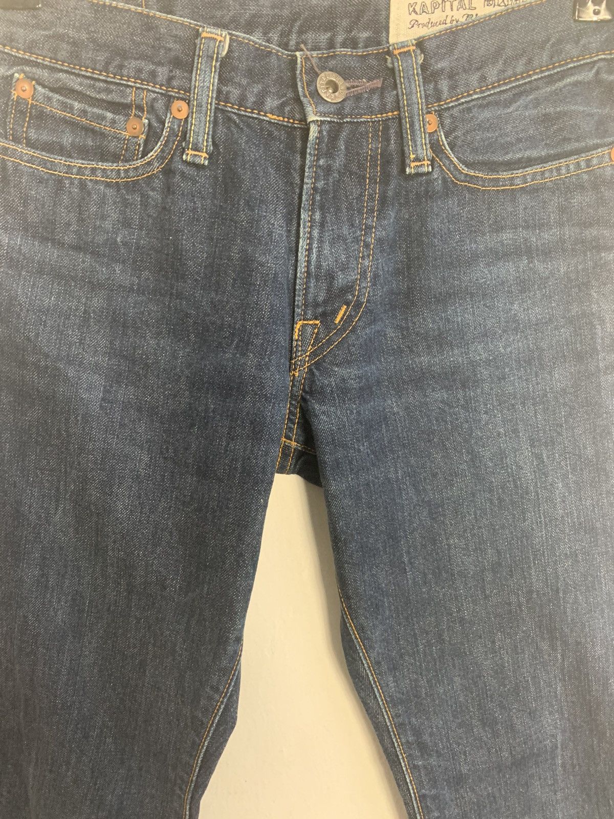 Japanese Brand Rare Kapital Okayama Slim Fit Indigo Denim Jeans Size 29" - 3 Thumbnail