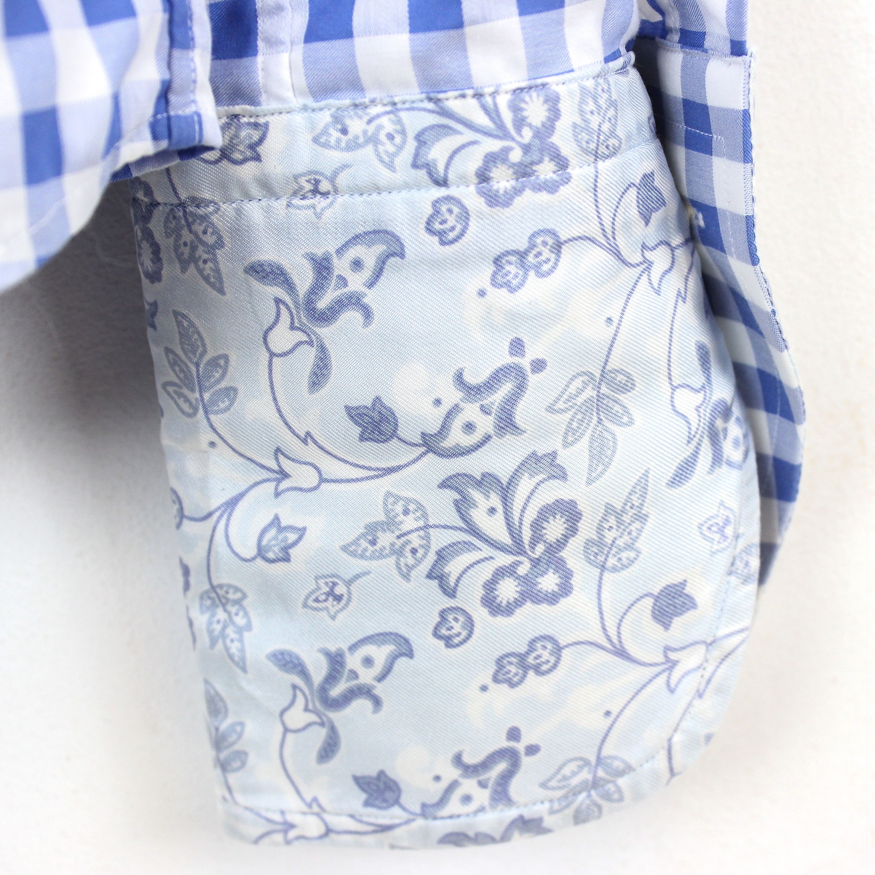 Eton Mens M Shirt 15 1/2" Size 39 Slim Double cuffs Plaid Shirt Size US M / EU 48-50 / 2 - 4 Thumbnail