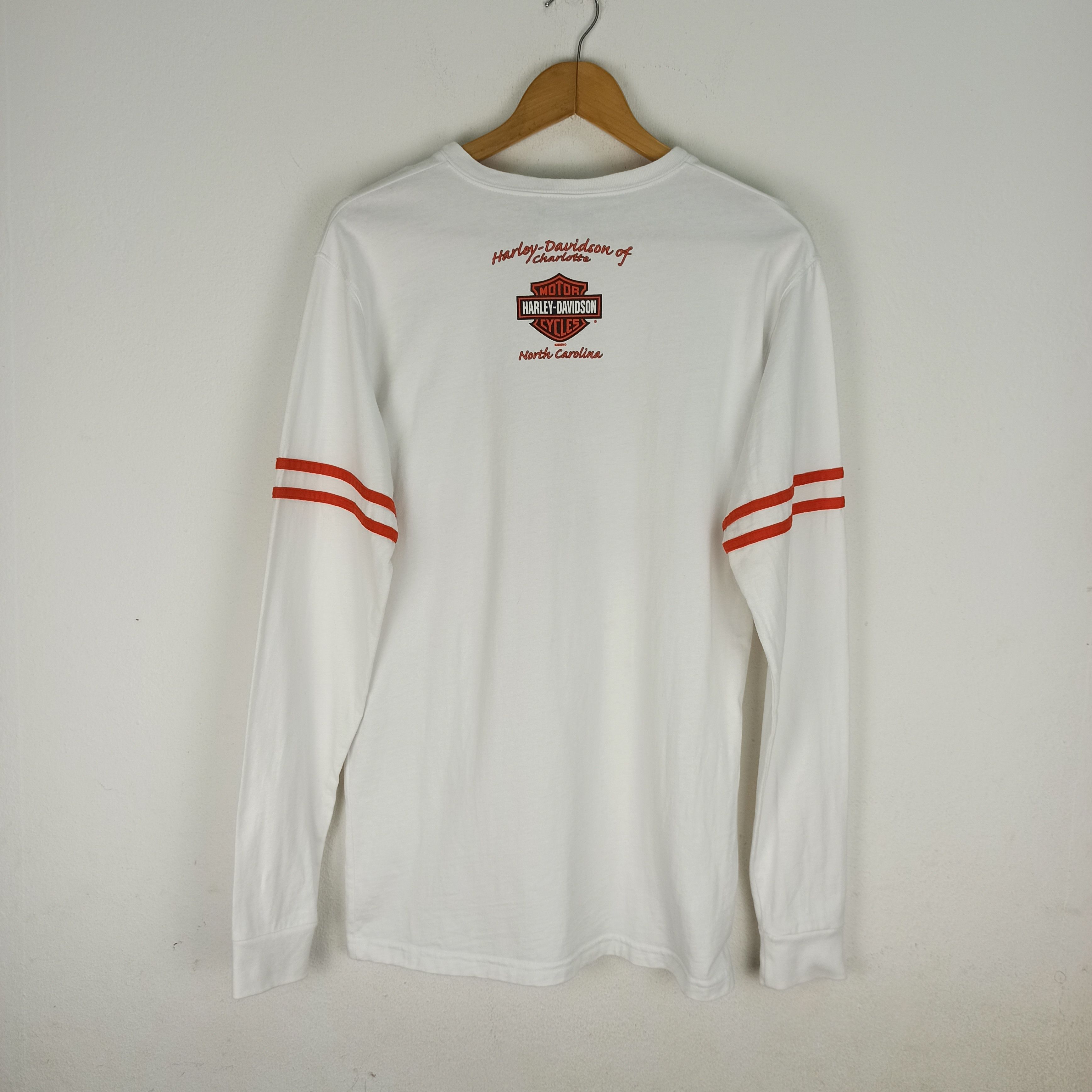 Harley Davidson Vintage 00's Harley Davidson Long Sleeve V-Neck Big Logo Size US M / EU 48-50 / 2 - 6 Thumbnail