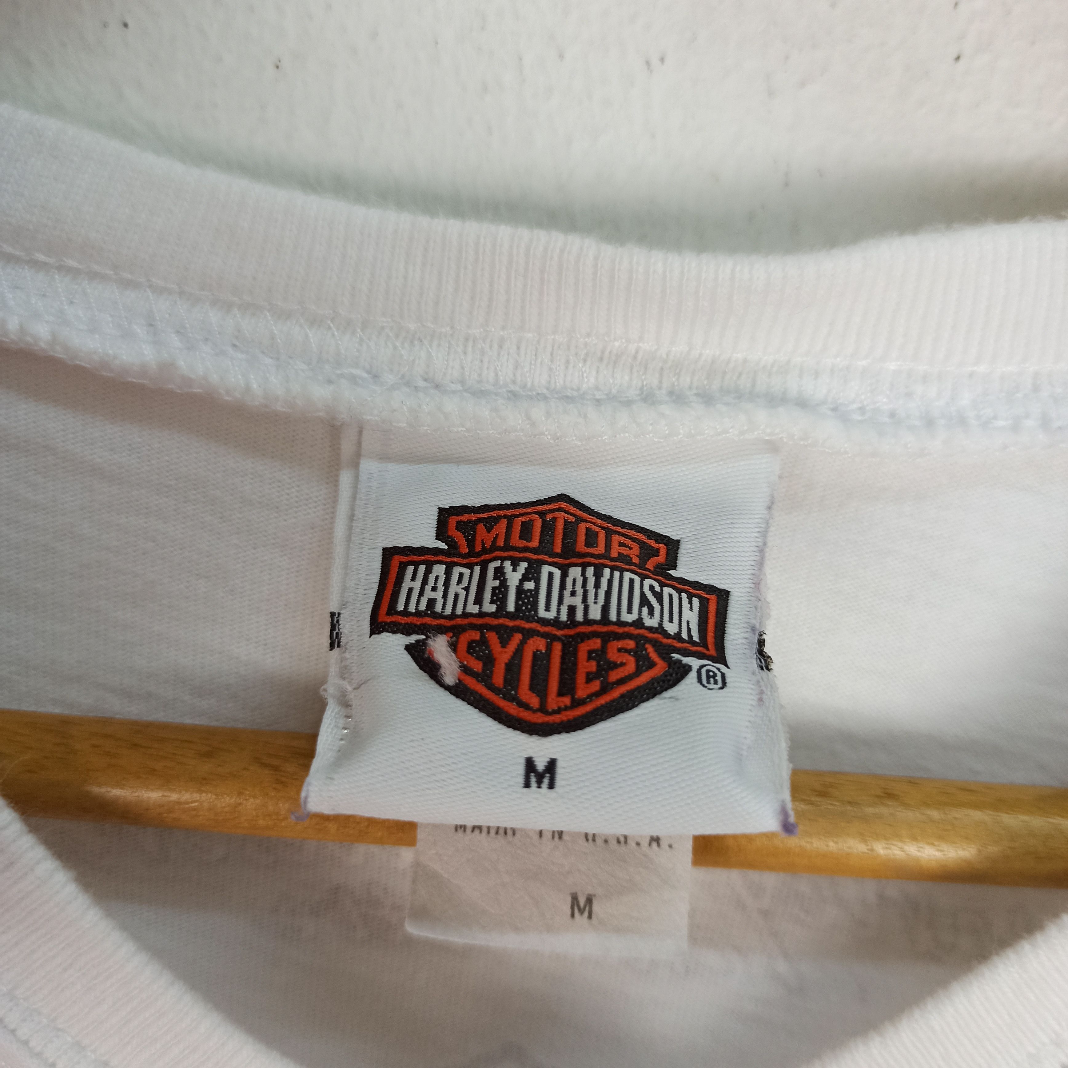 Harley Davidson Vintage 00's Harley Davidson Long Sleeve V-Neck Big Logo Size US M / EU 48-50 / 2 - 9 Thumbnail