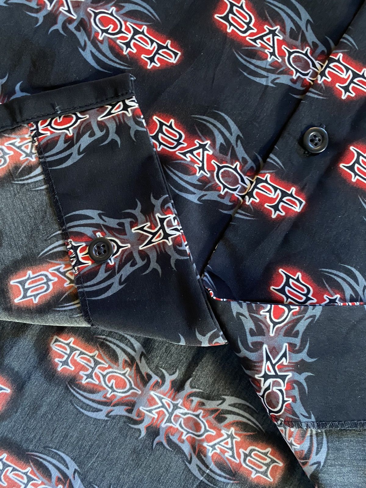 Anchor Blue Vintage 90’s Anchor Blue “Back Off” Polyester Button Up Size US XL / EU 56 / 4 - 9 Thumbnail