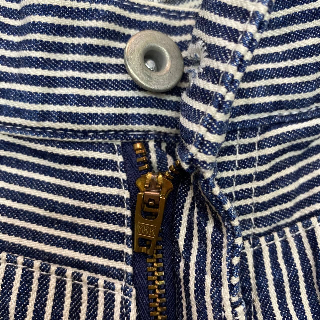 Japanese Brand X406 VTG JAPAN FLAPH PRISON HICKORY STRIPED BUSH PANTS Size US 34 / EU 50 - 5 Thumbnail