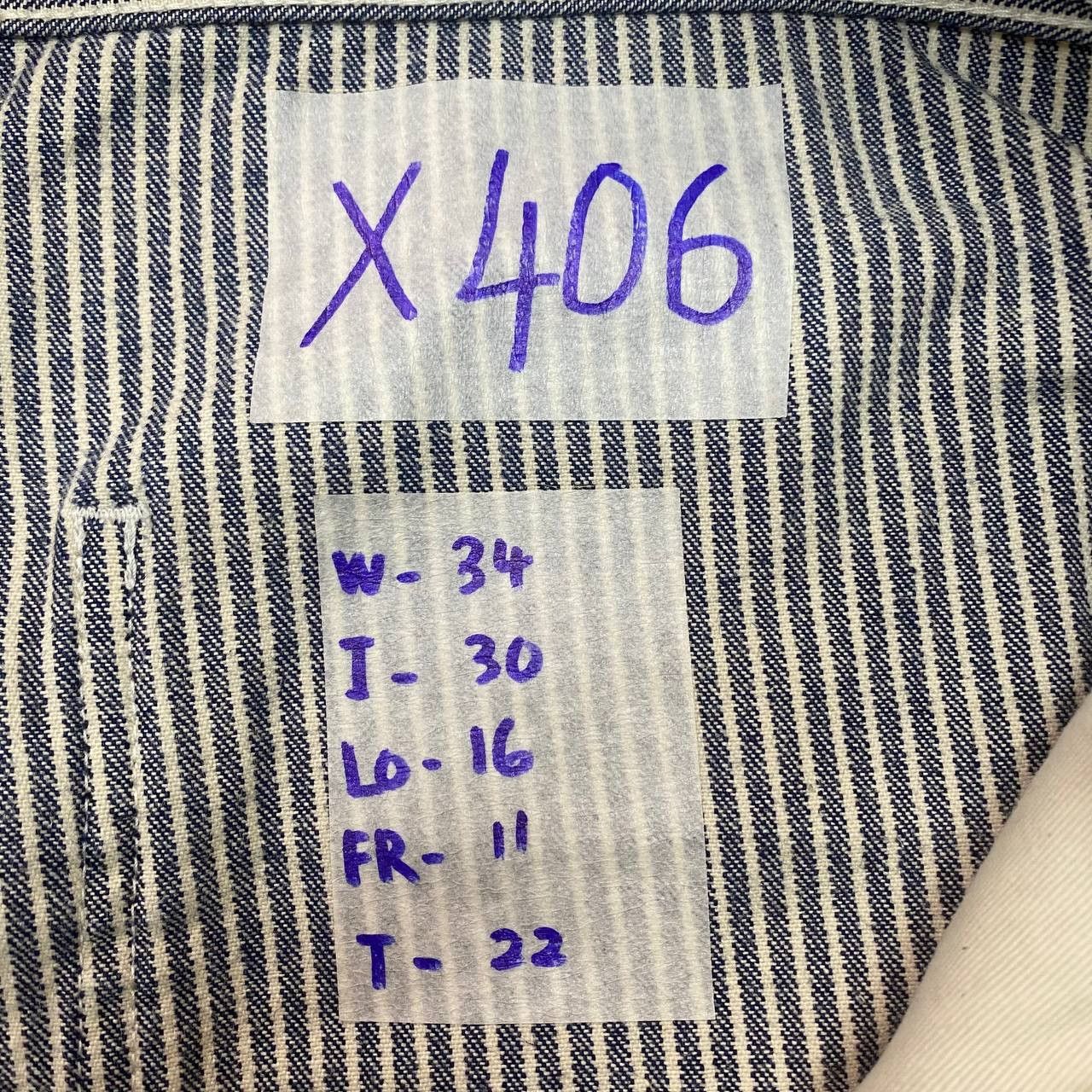 Japanese Brand X406 VTG JAPAN FLAPH PRISON HICKORY STRIPED BUSH PANTS Size US 34 / EU 50 - 8 Thumbnail