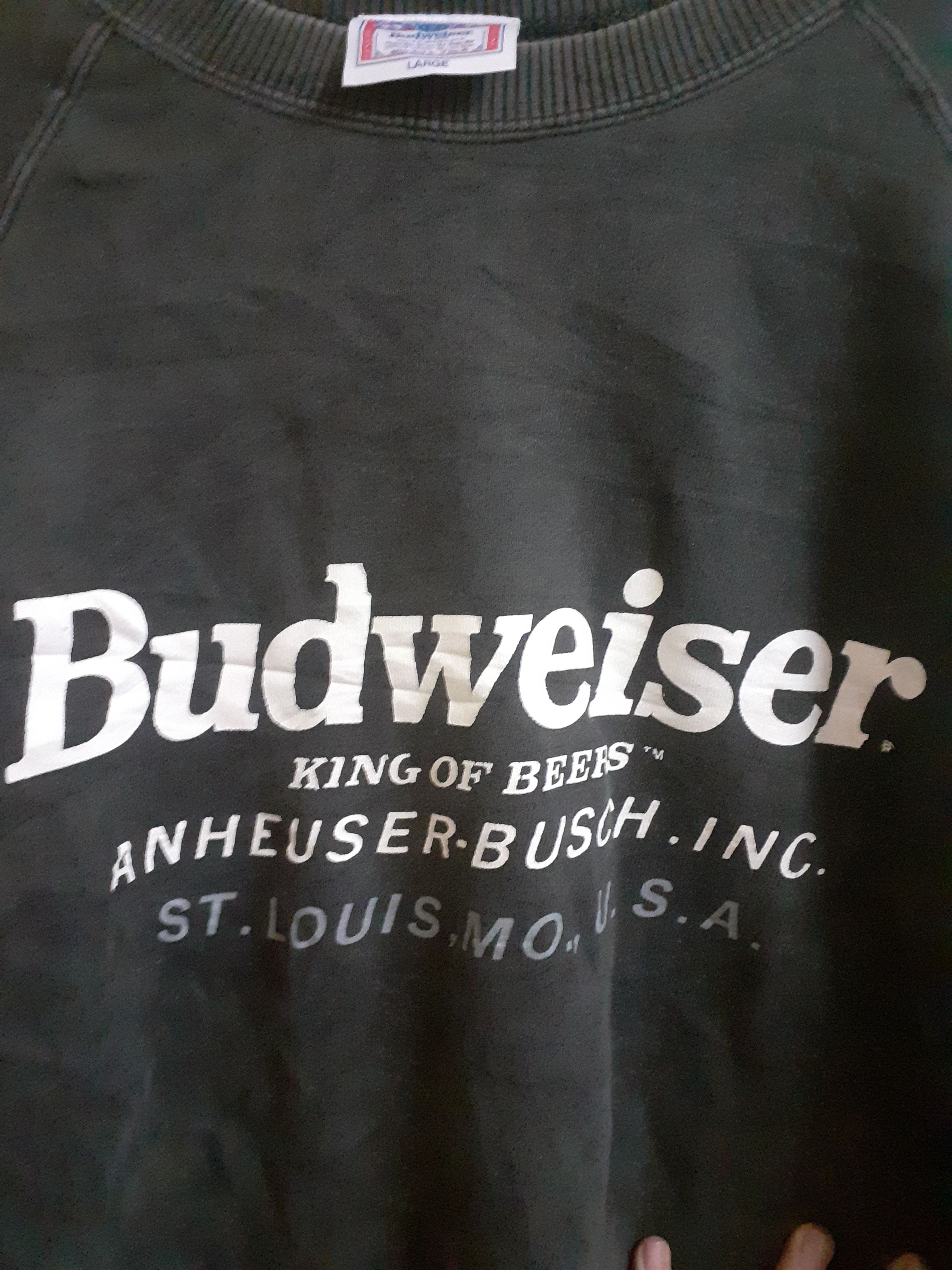 Budweiser Vintage Spellout Budweiser Sweatshirt Size US L / EU 52-54 / 3 - 3 Thumbnail