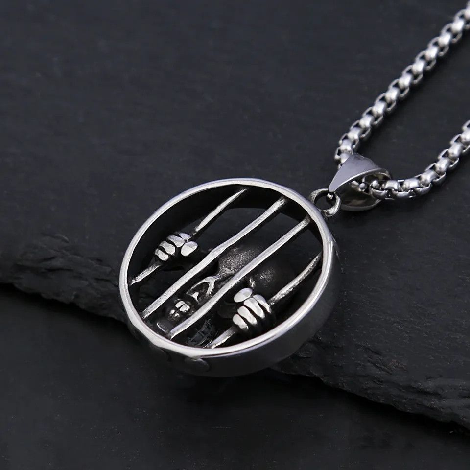 Jewelry Cage Skulls Pendant Necklace Size ONE SIZE - 3 Thumbnail