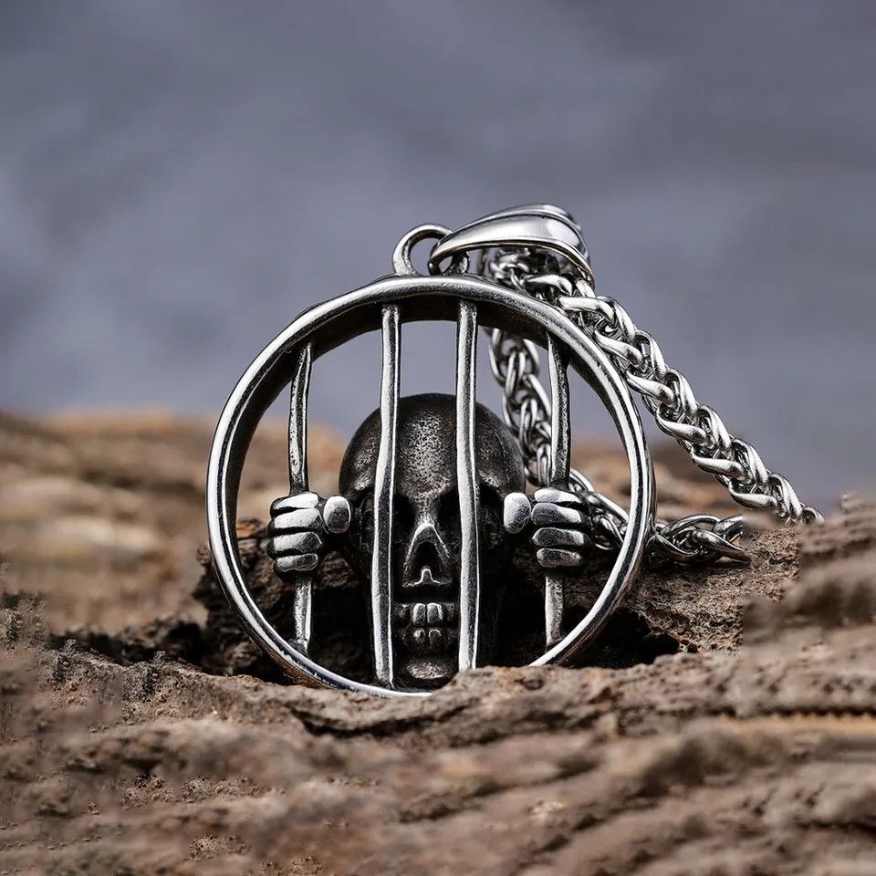 Jewelry Cage Skulls Pendant Necklace Size ONE SIZE - 1 Thumbnail