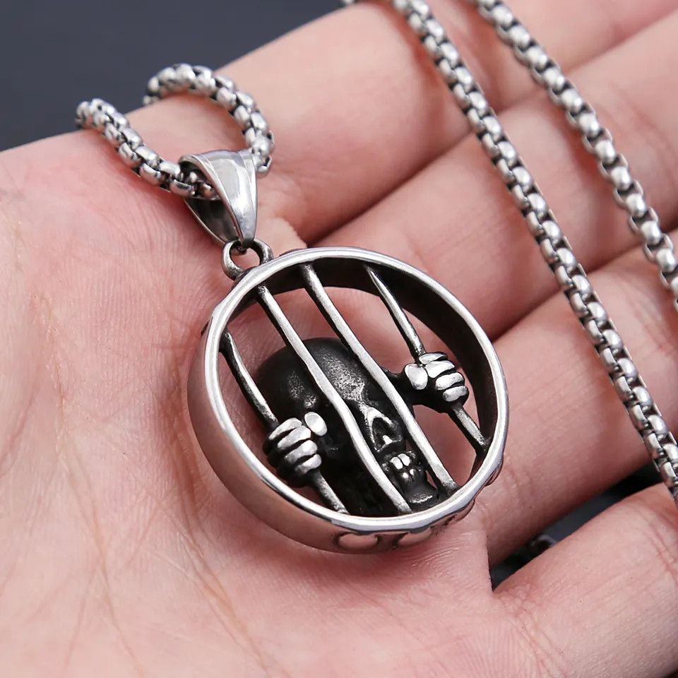 Jewelry Cage Skulls Pendant Necklace Size ONE SIZE - 4 Thumbnail