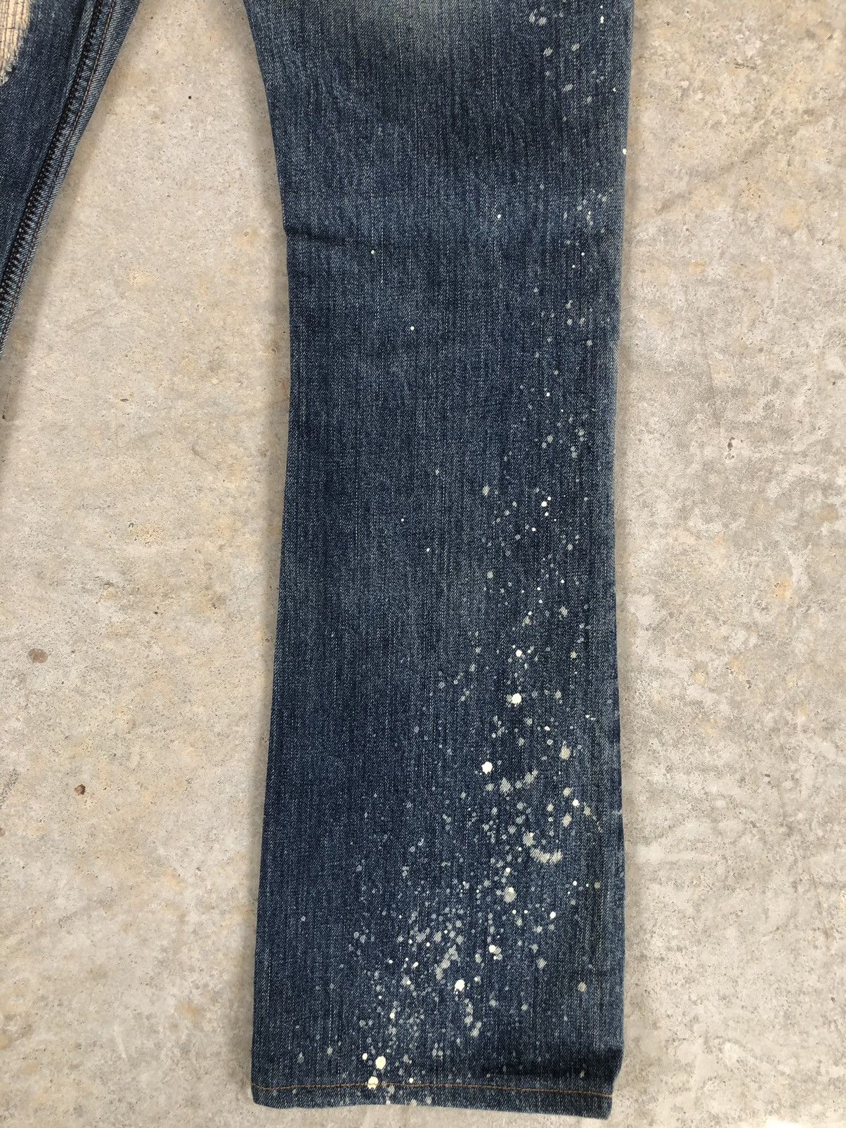 Japanese Brand Rare Paranoid Flared Jeans Boro Jeans style Patchwork Jeans Size US 31 - 12 Thumbnail