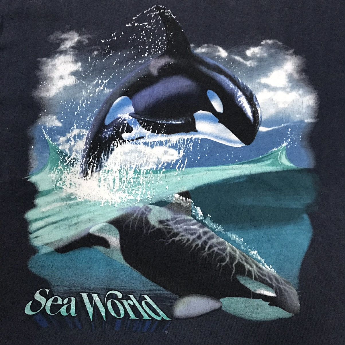 Vintage Vintage 90s Sea World Tultex Tshirt Size US M / EU 48-50 / 2 - 8 Thumbnail