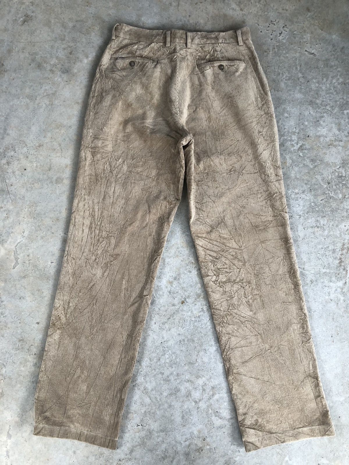 Tom Ford Yves Saint Laurent Pour Homme Corduroy Pants Embroidered Size US 30 / EU 46 - 2 Thumbnail