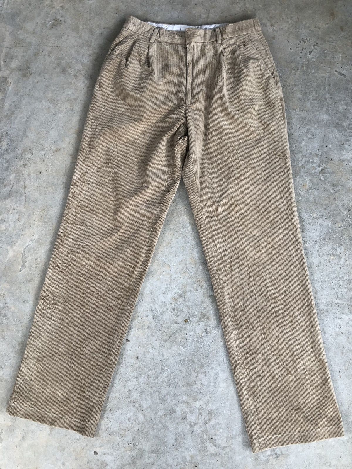Tom Ford Yves Saint Laurent Pour Homme Corduroy Pants Embroidered Size US 30 / EU 46 - 1 Thumbnail