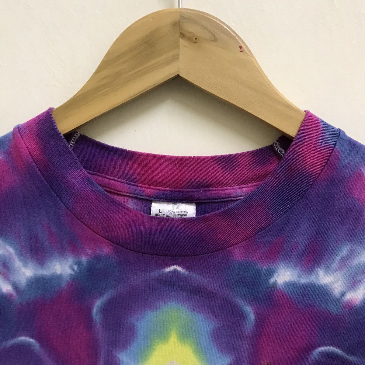 Fruit Of The Loom Rare🔥Vintage 90s tie dye Ron Star Mondala Tshirt Size US L / EU 52-54 / 3 - 4 Thumbnail