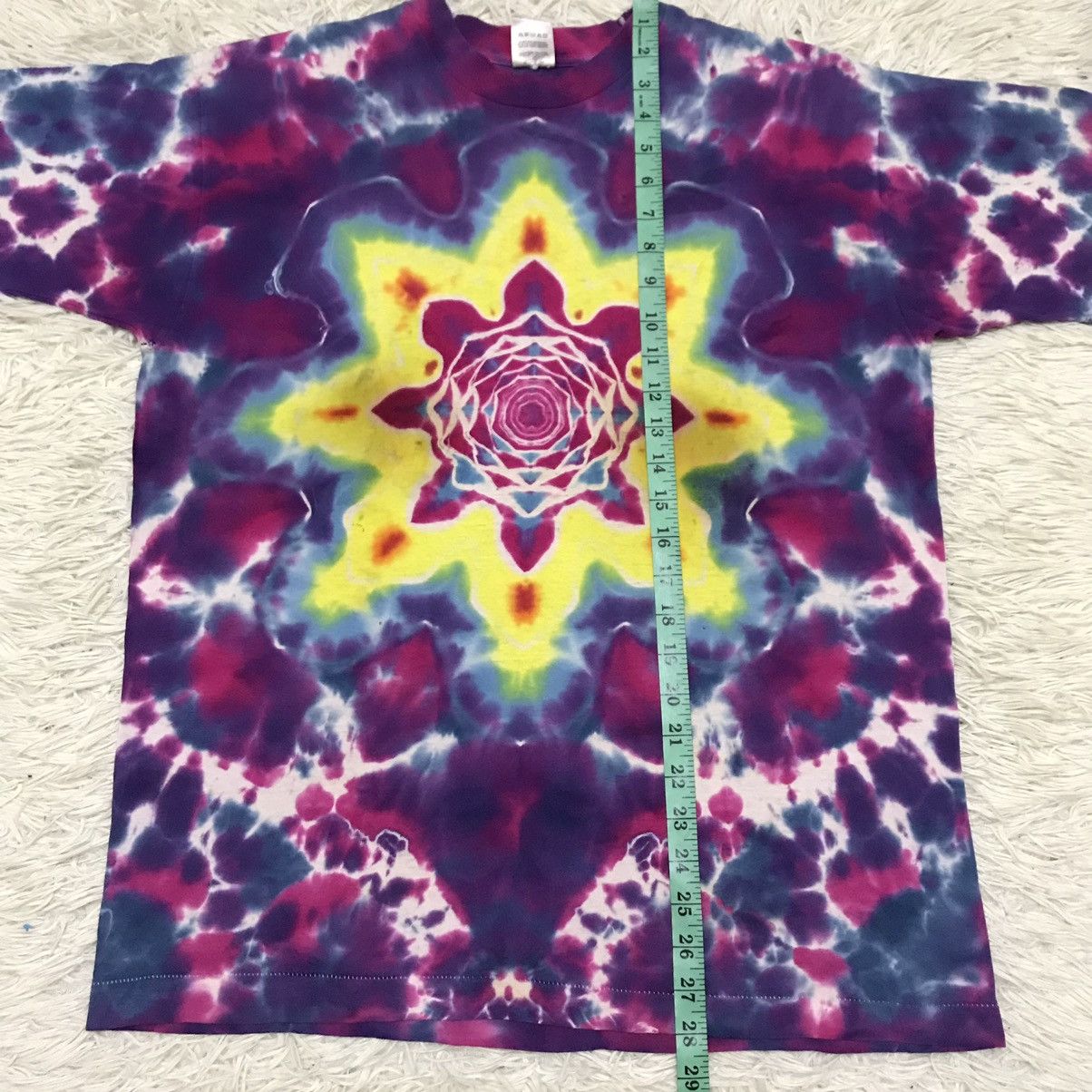Fruit Of The Loom Rare🔥Vintage 90s tie dye Ron Star Mondala Tshirt Size US L / EU 52-54 / 3 - 13 Thumbnail