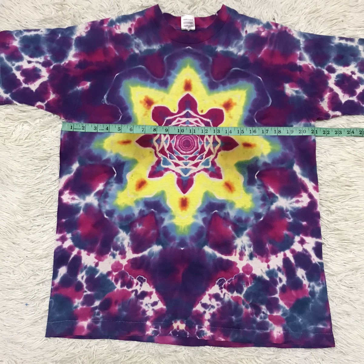 Fruit Of The Loom Rare🔥Vintage 90s tie dye Ron Star Mondala Tshirt Size US L / EU 52-54 / 3 - 12 Thumbnail