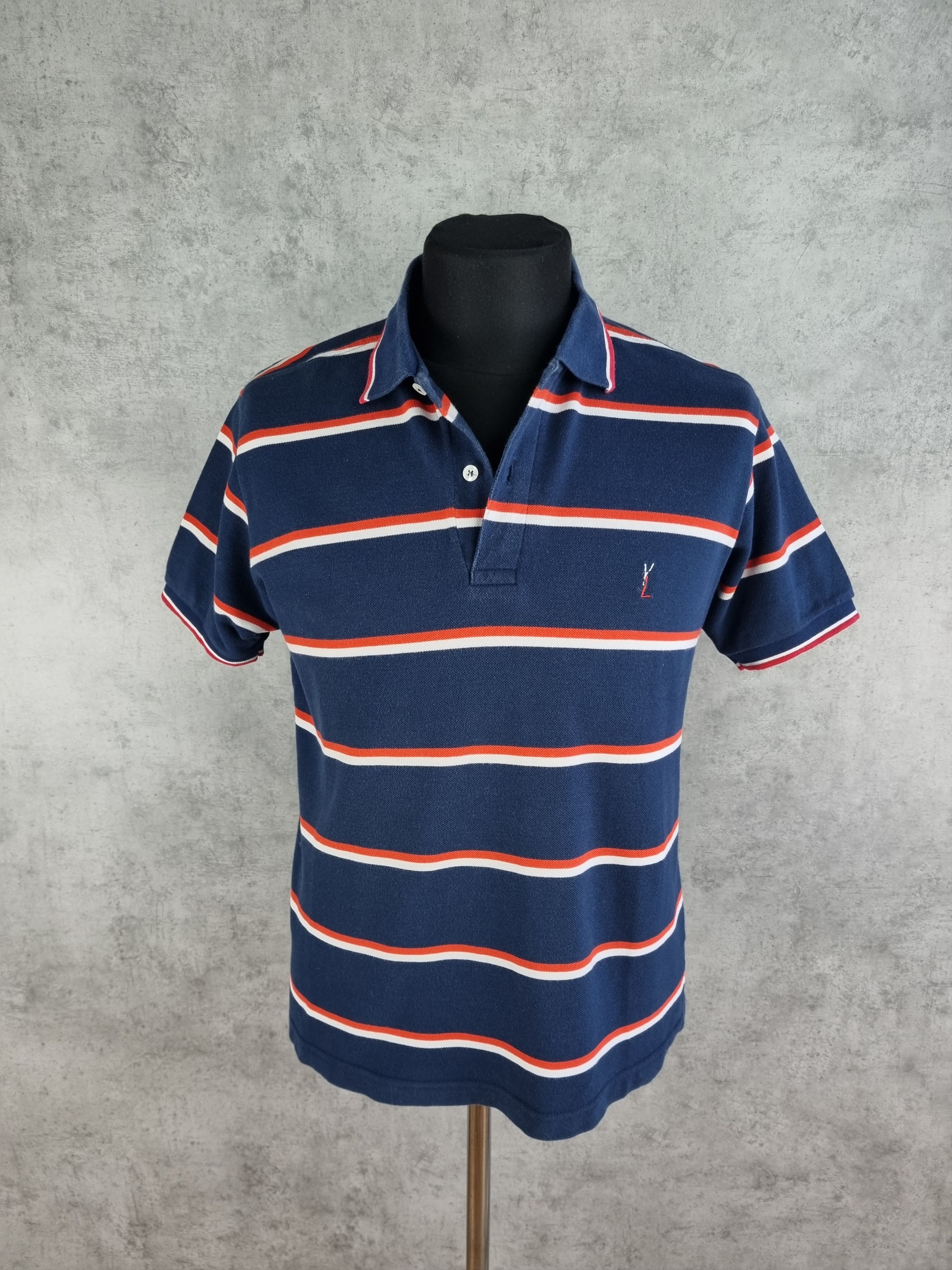 Yves Saint Laurent 90s YSL Yves Saint Laurent Vintage Polo Stripes tee shirt Size US M / EU 48-50 / 2 - 1 Thumbnail