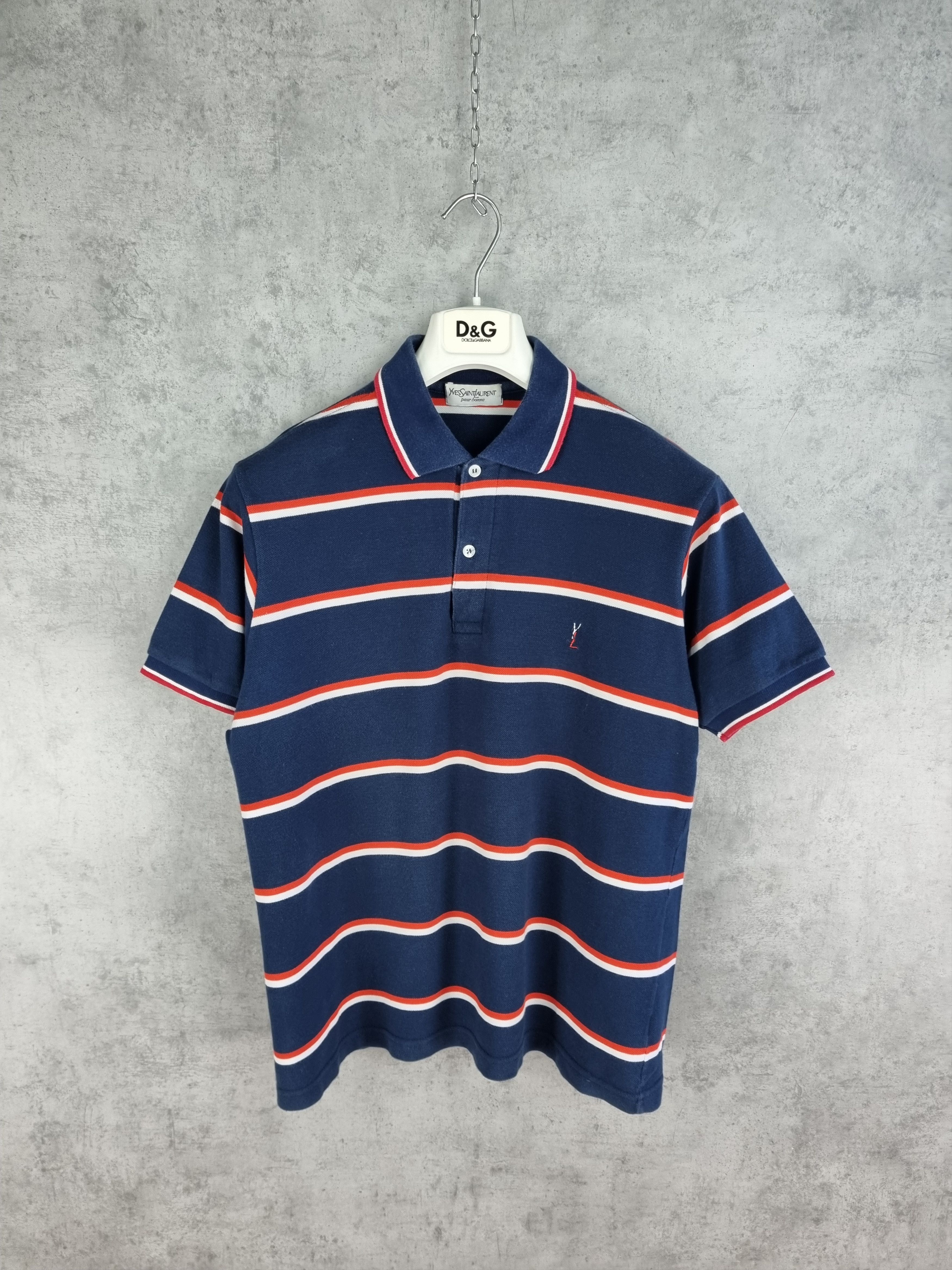 Yves Saint Laurent 90s YSL Yves Saint Laurent Vintage Polo Stripes tee shirt Size US M / EU 48-50 / 2 - 8 Thumbnail