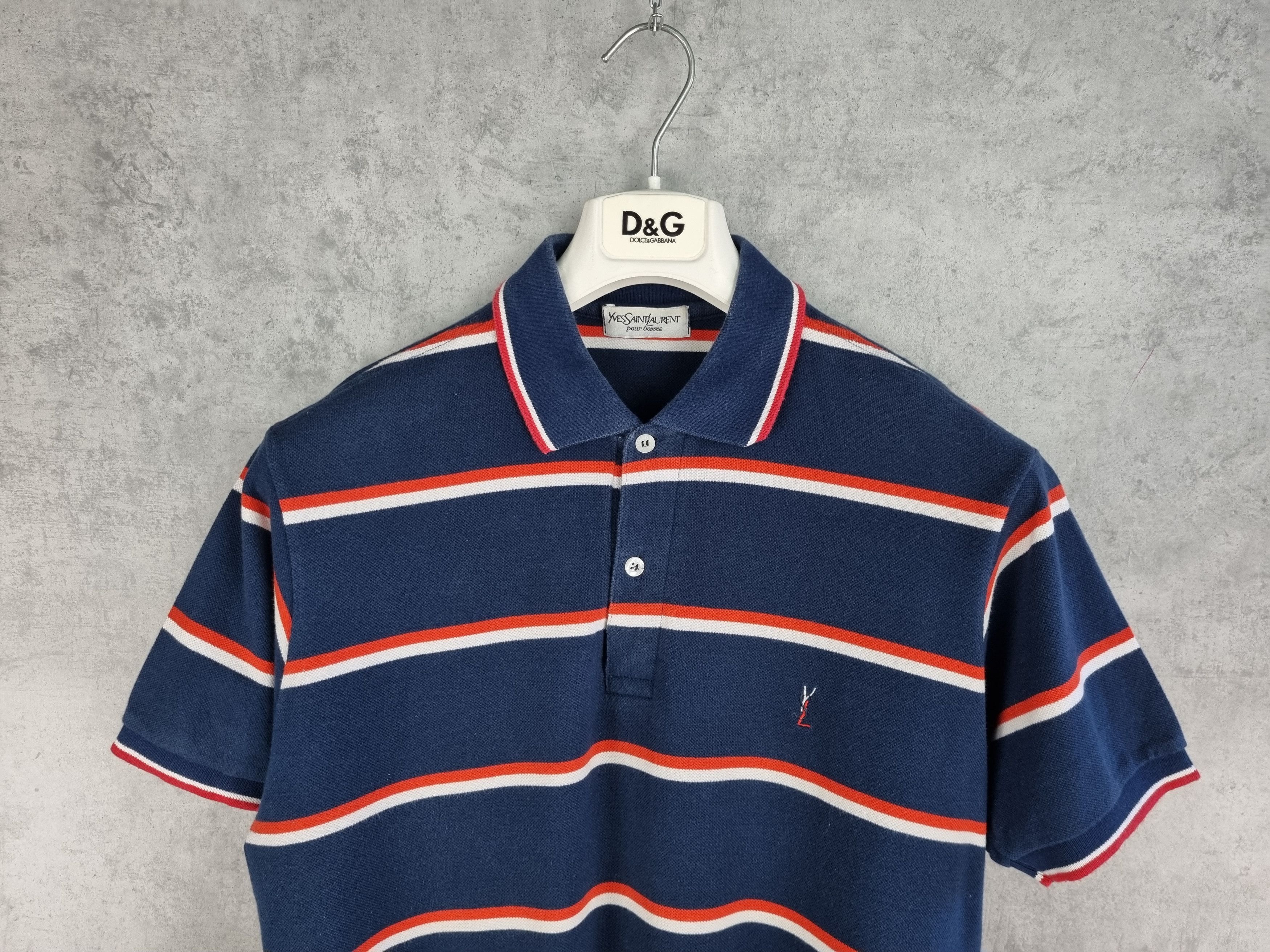 Yves Saint Laurent 90s YSL Yves Saint Laurent Vintage Polo Stripes tee shirt Size US M / EU 48-50 / 2 - 3 Thumbnail