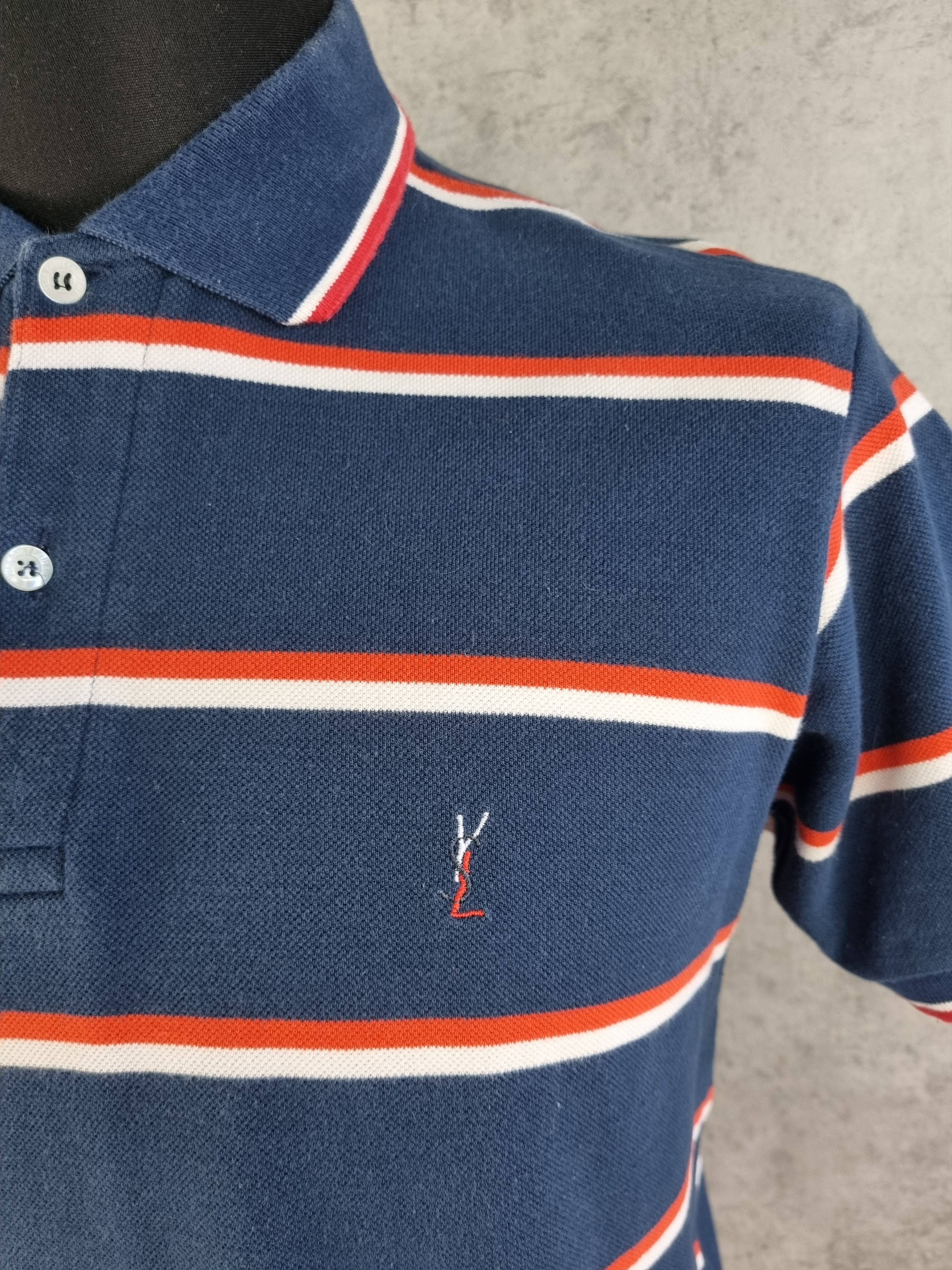 Yves Saint Laurent 90s YSL Yves Saint Laurent Vintage Polo Stripes tee shirt Size US M / EU 48-50 / 2 - 5 Thumbnail