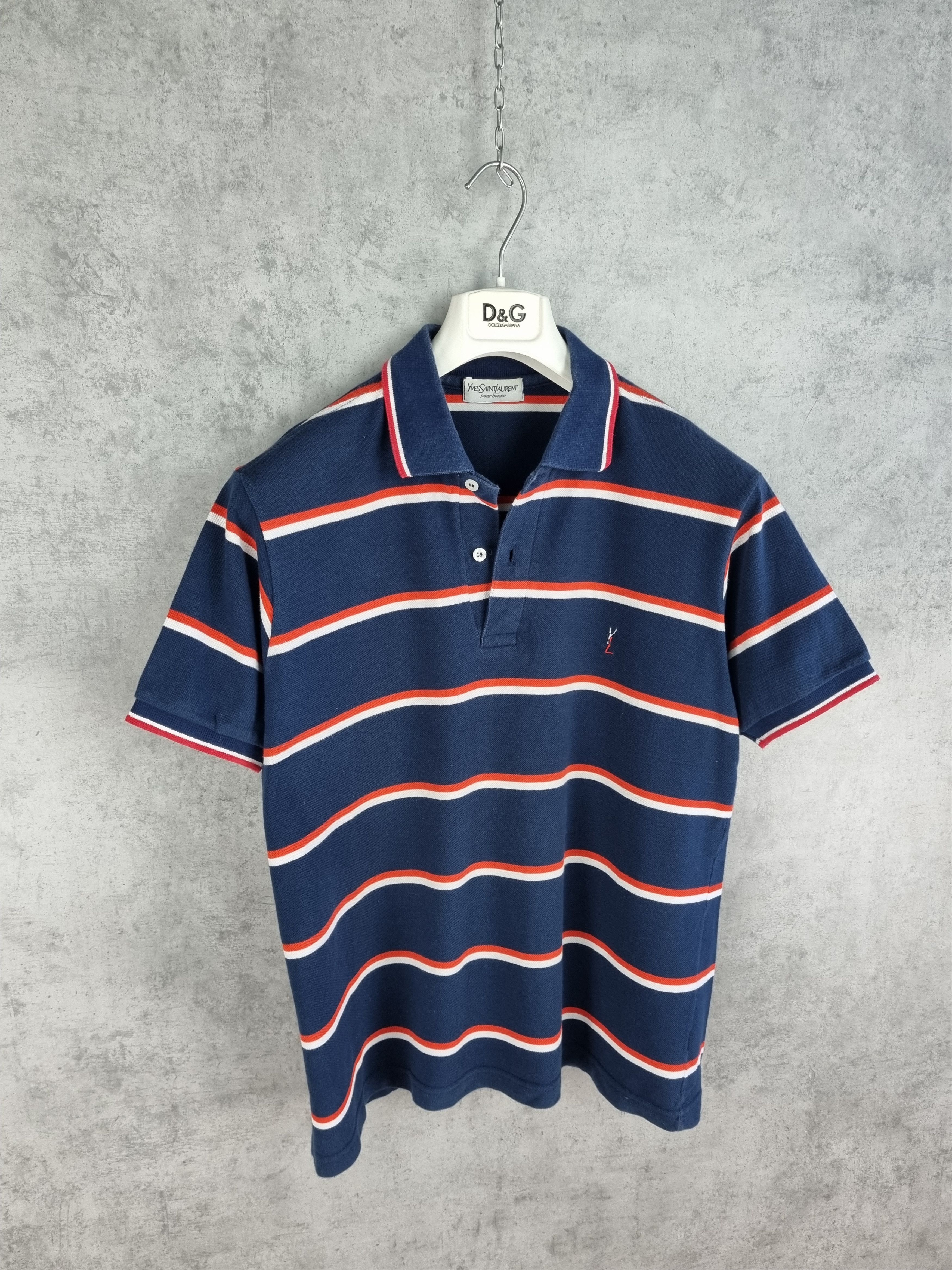 Yves Saint Laurent 90s YSL Yves Saint Laurent Vintage Polo Stripes tee shirt Size US M / EU 48-50 / 2 - 7 Thumbnail