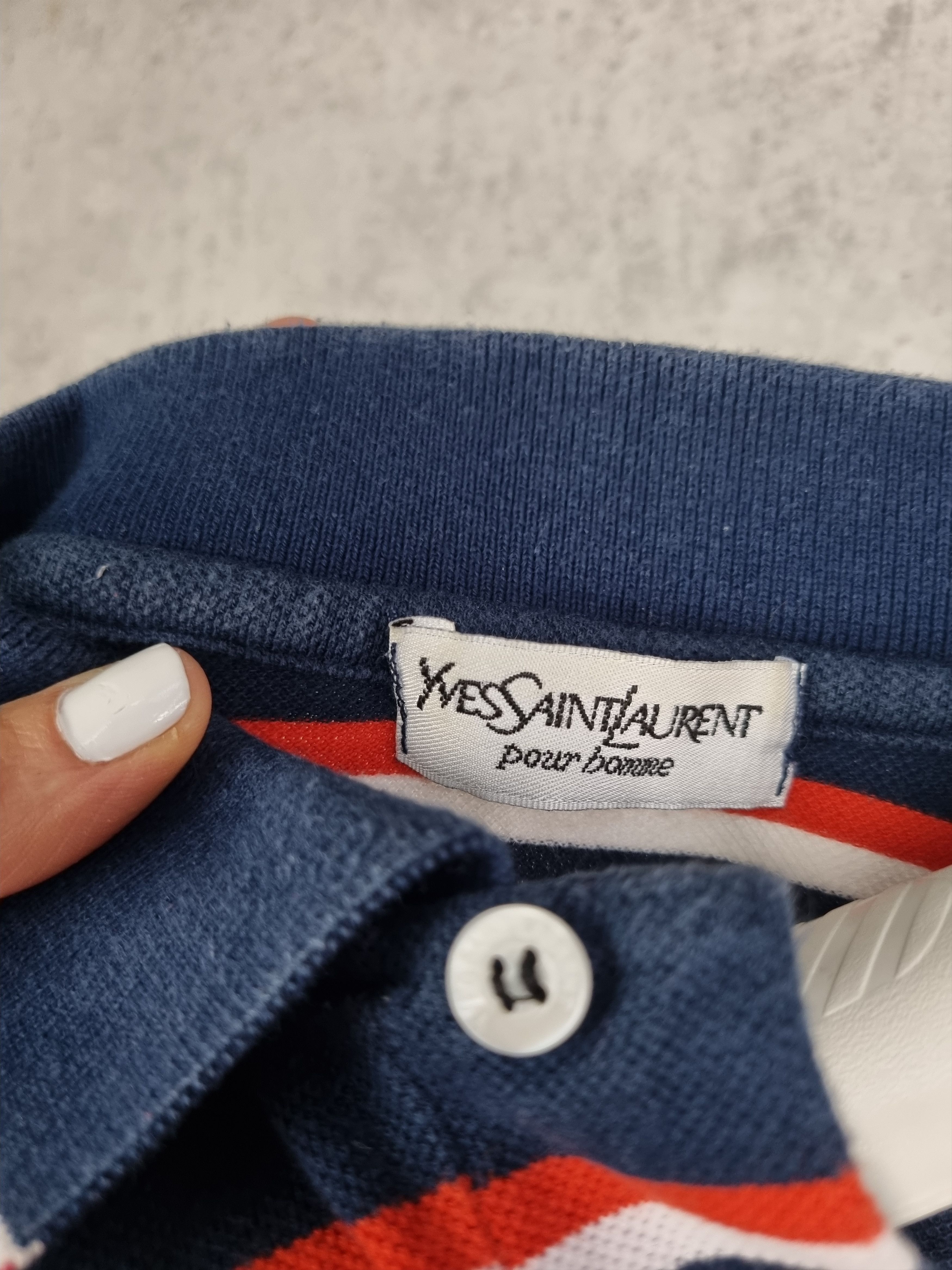 Yves Saint Laurent 90s YSL Yves Saint Laurent Vintage Polo Stripes tee shirt Size US M / EU 48-50 / 2 - 10 Thumbnail