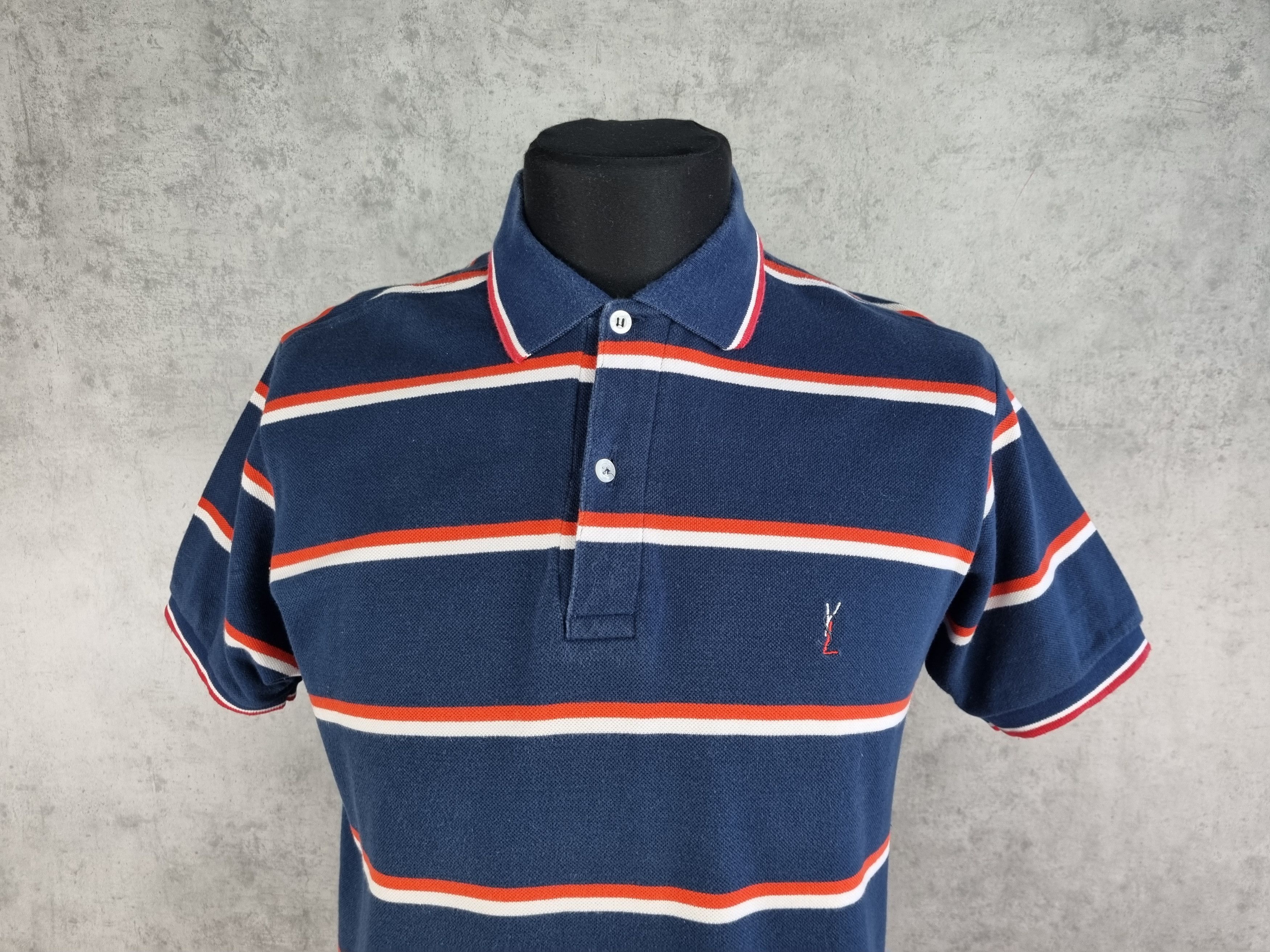 Yves Saint Laurent 90s YSL Yves Saint Laurent Vintage Polo Stripes tee shirt Size US M / EU 48-50 / 2 - 2 Thumbnail