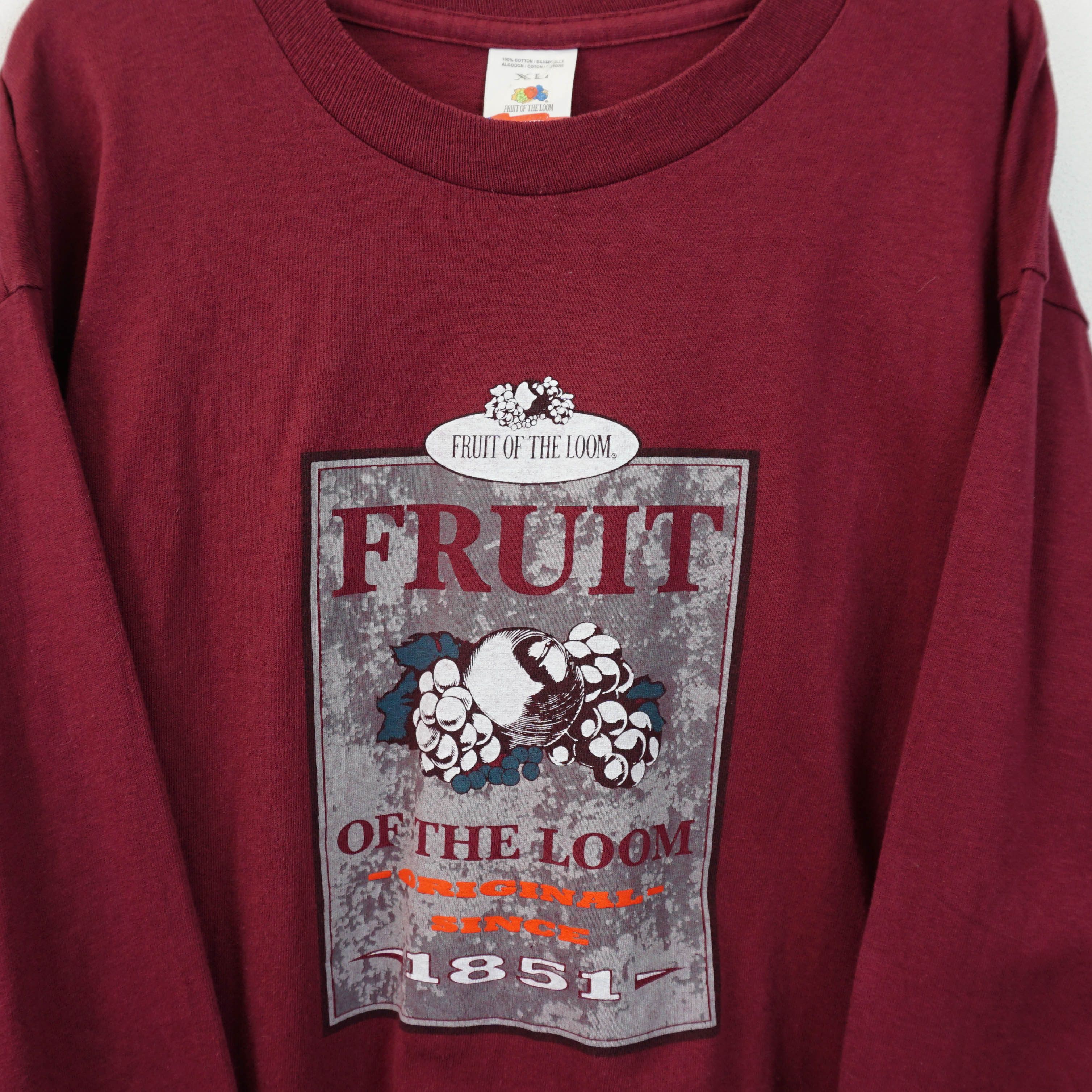 Fruit Of The Loom × Vintage 1990's Graphic L/S Tee Sweatshirt Size US XL / EU 56 / 4 - 2 Thumbnail