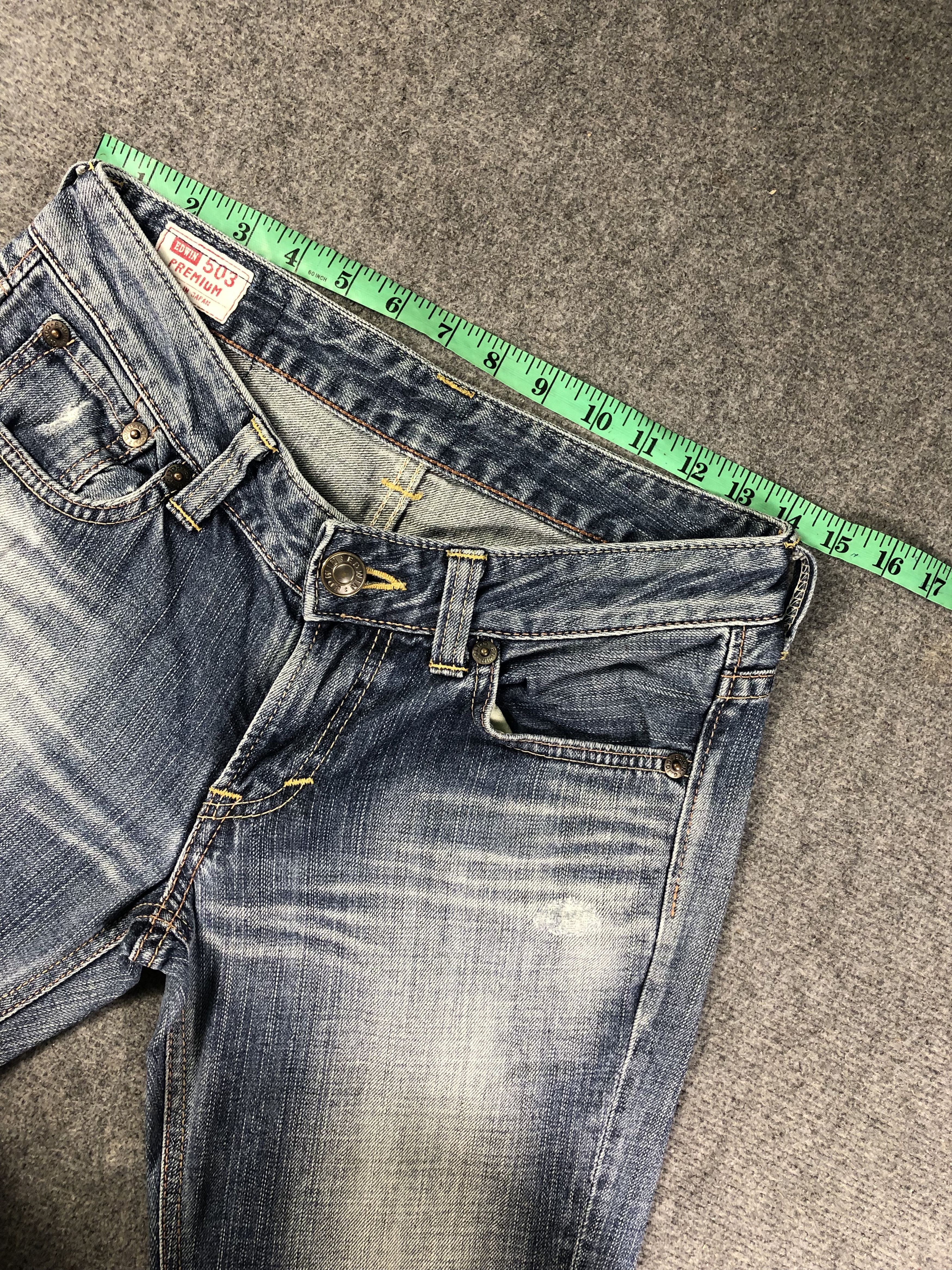 Edwin Wash Blue Edwin Flare Denim Jeans 30x29.5 Size 30" / US 8 / IT 44 - 7 Thumbnail