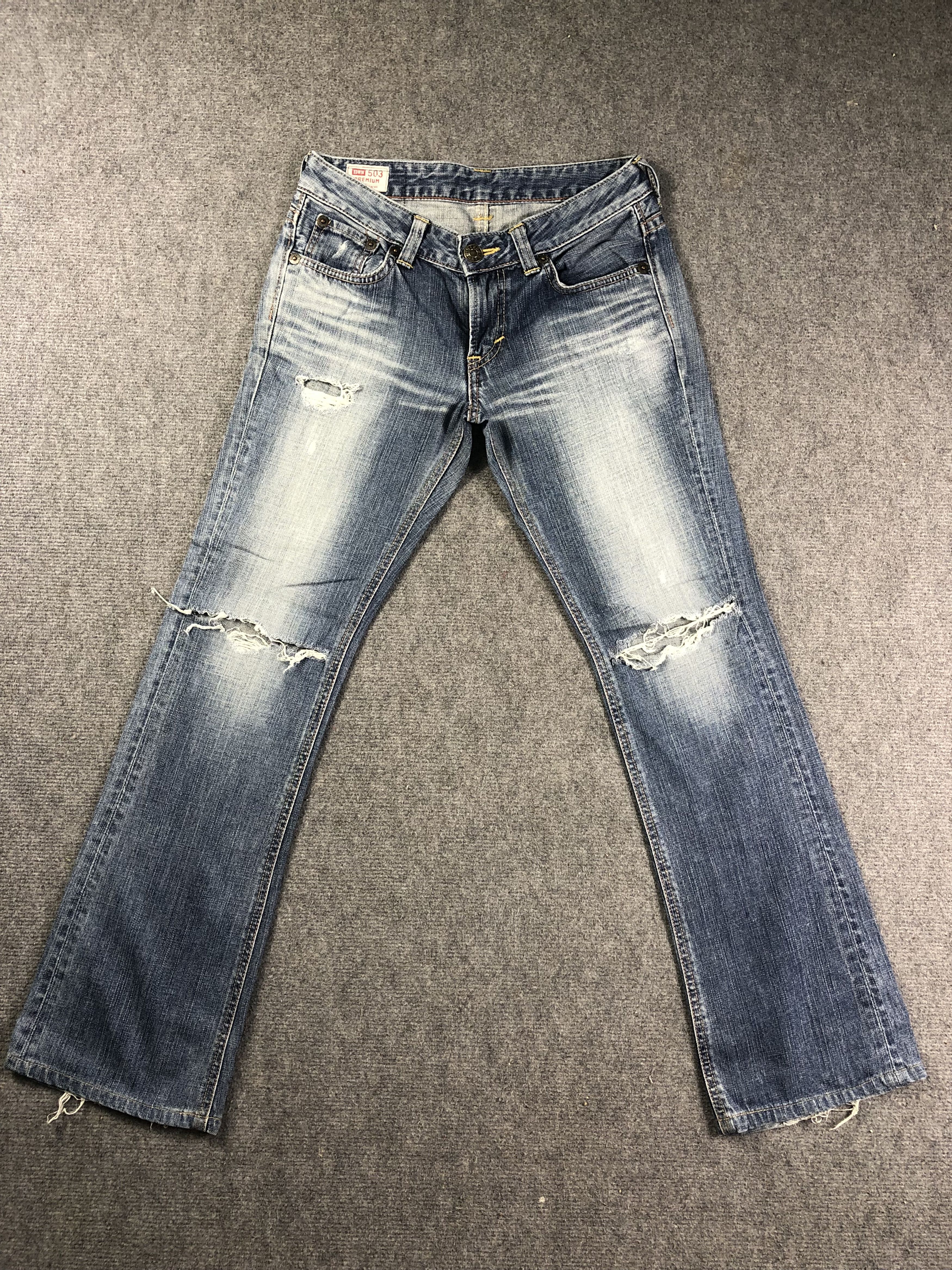 Edwin Wash Blue Edwin Flare Denim Jeans 30x29.5 Size 30" / US 8 / IT 44 - 1 Thumbnail