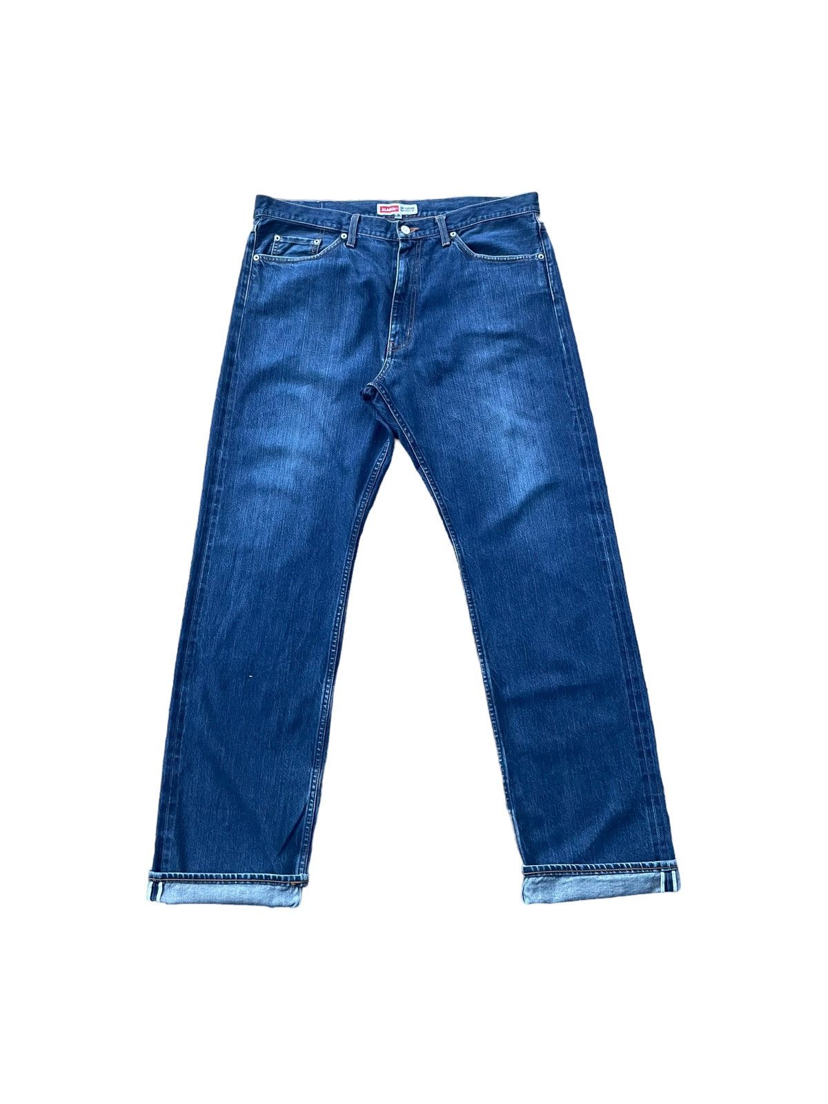 image of Distressed Denim x Vintage Large Selvedge Distresed Denim in Blue, Men's (Size 38)