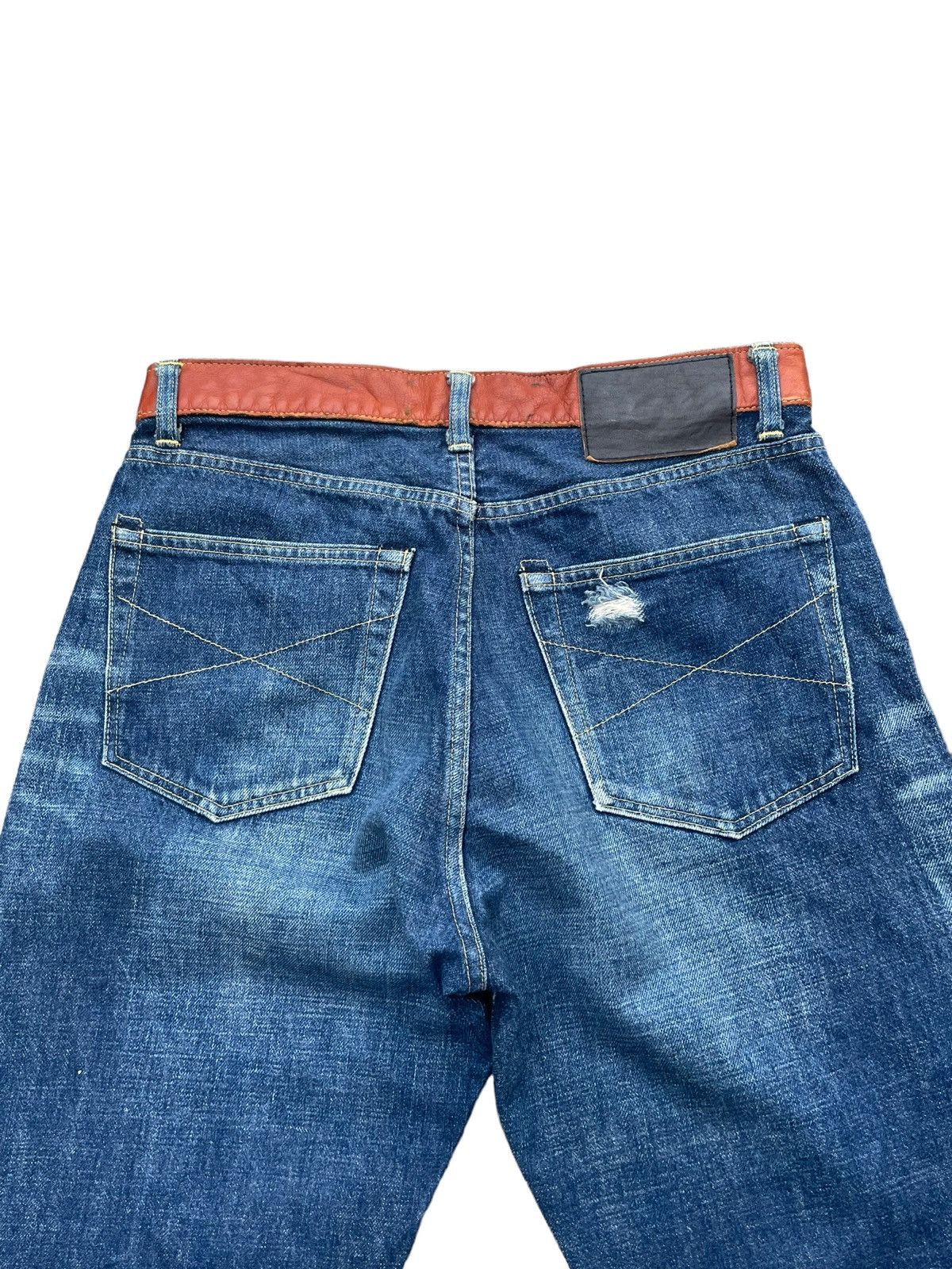 Japanese Brand Ficce Custom Distresed Selvedge Denim Size US 31 - 6 Thumbnail