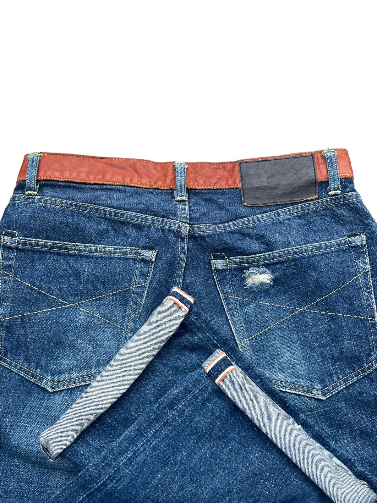 Japanese Brand Ficce Custom Distresed Selvedge Denim Size US 31 - 8 Thumbnail