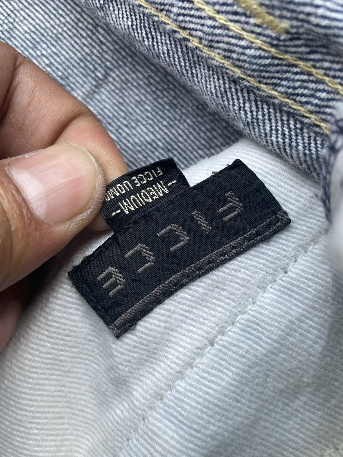 Japanese Brand Ficce Custom Distresed Selvedge Denim Size US 31 - 16 Thumbnail