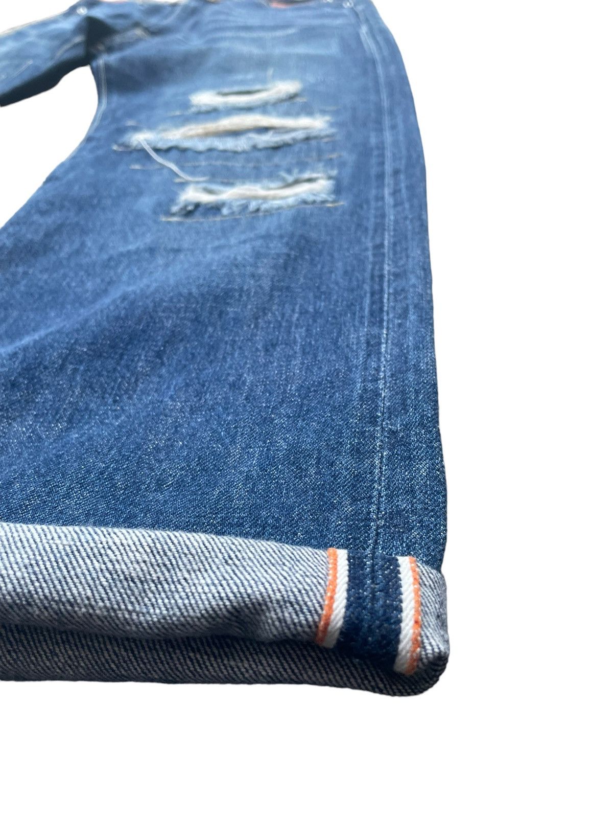 Japanese Brand Ficce Custom Distresed Selvedge Denim Size US 31 - 3 Thumbnail