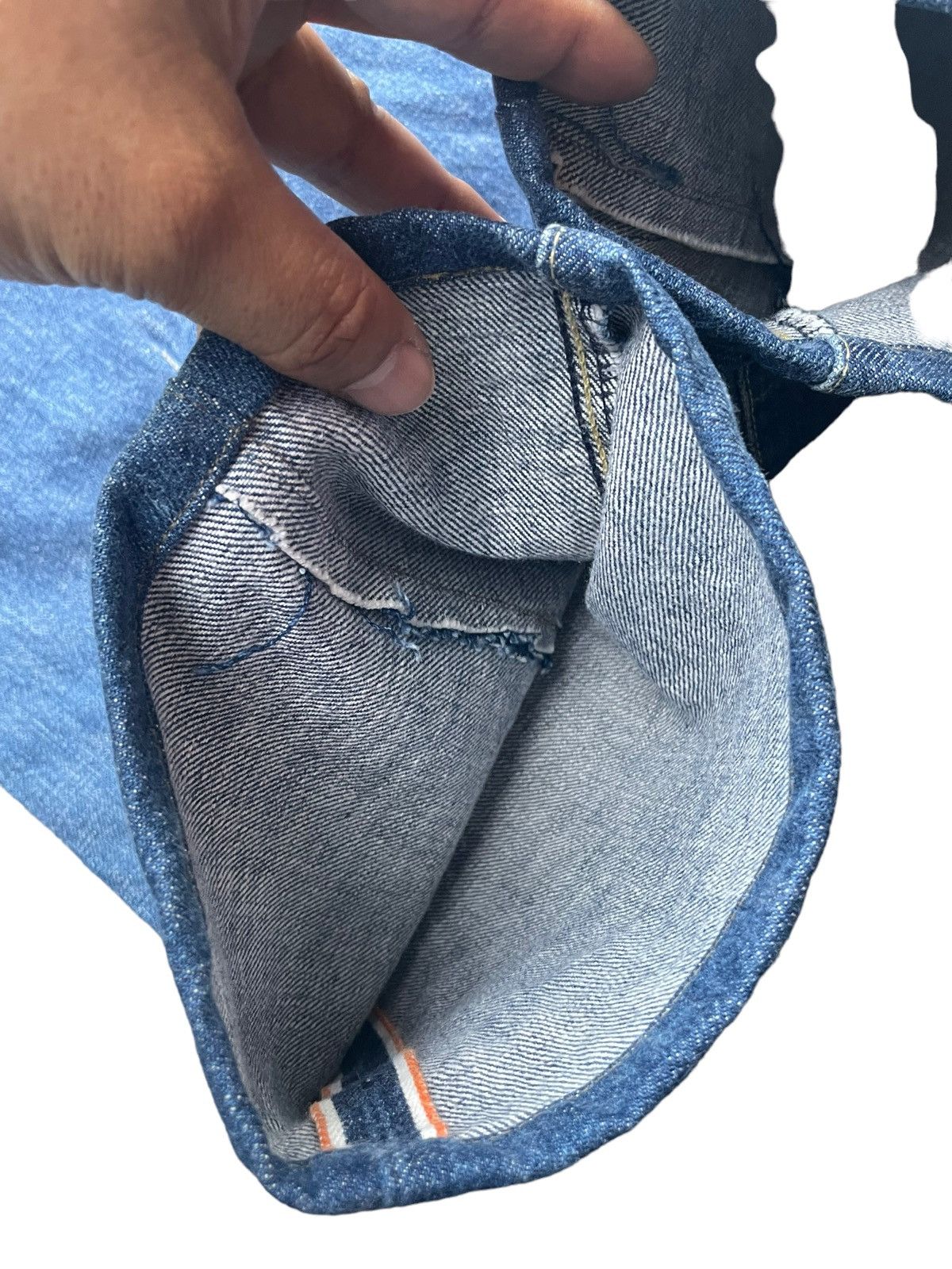 Japanese Brand Ficce Custom Distresed Selvedge Denim Size US 31 - 10 Thumbnail