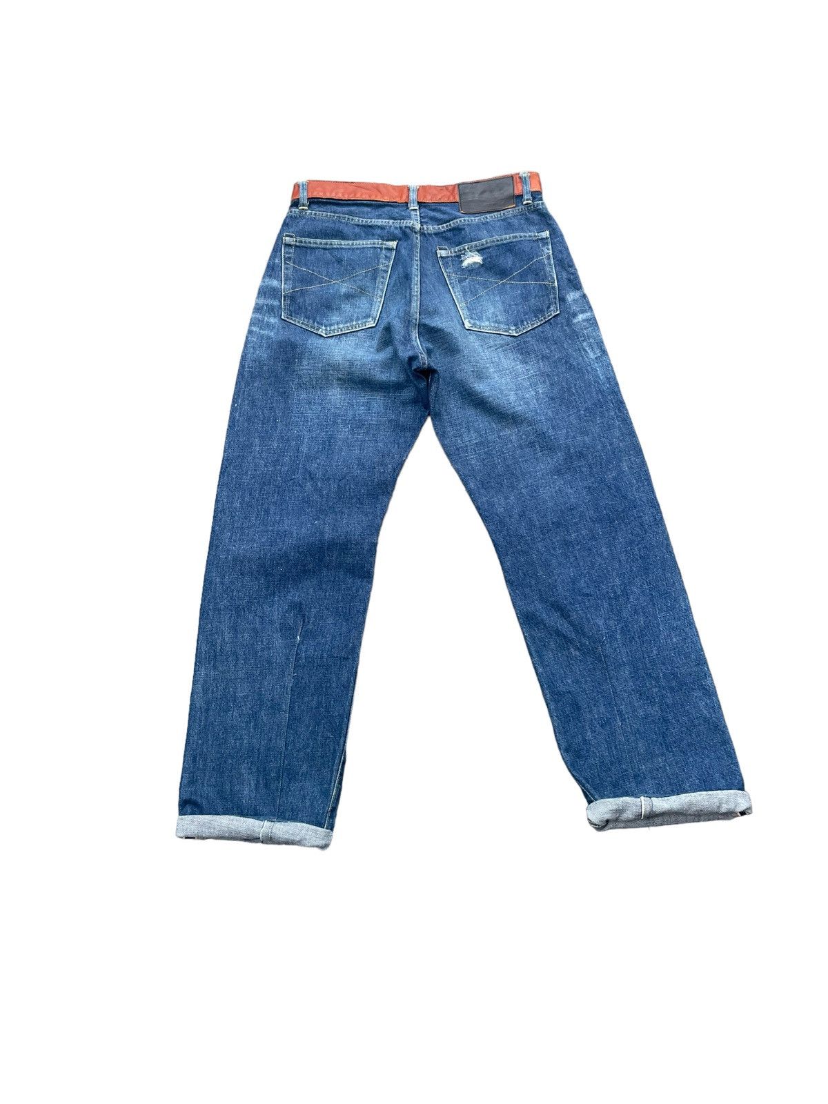 Japanese Brand Ficce Custom Distresed Selvedge Denim Size US 31 - 5 Thumbnail