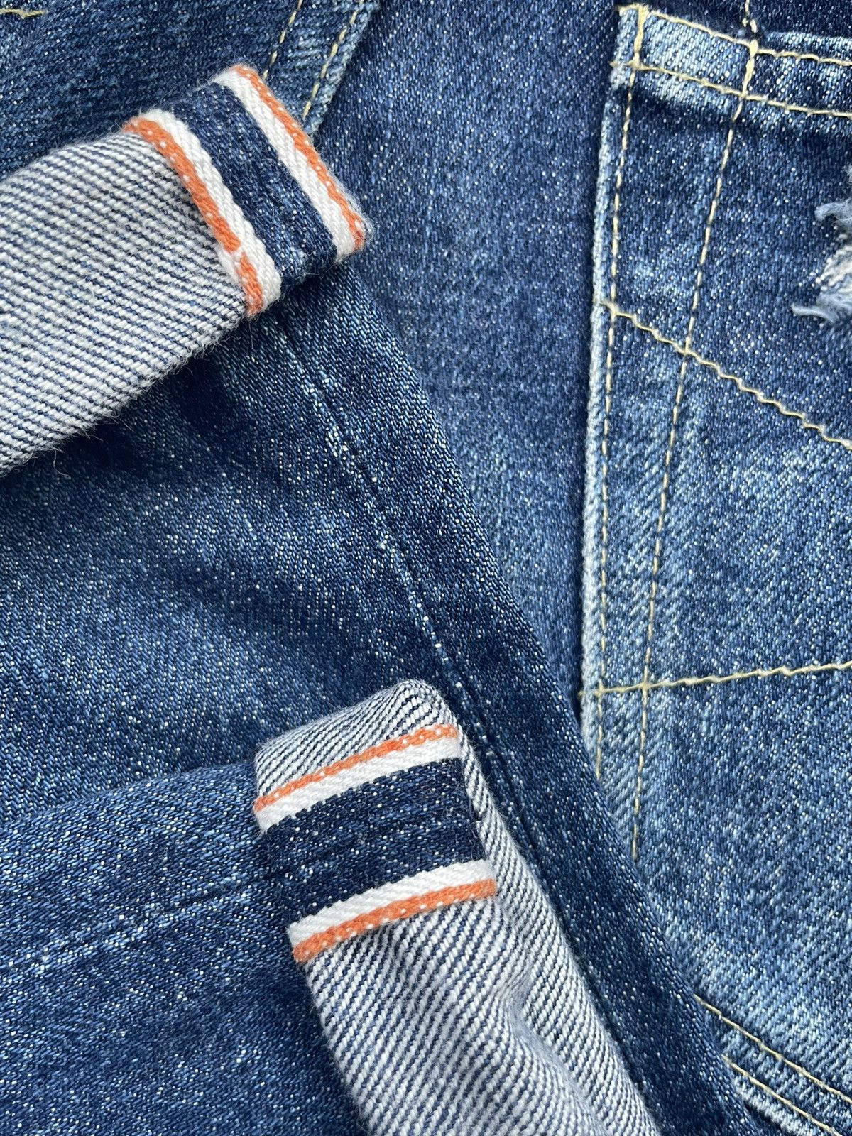 Japanese Brand Ficce Custom Distresed Selvedge Denim Size US 31 - 11 Thumbnail
