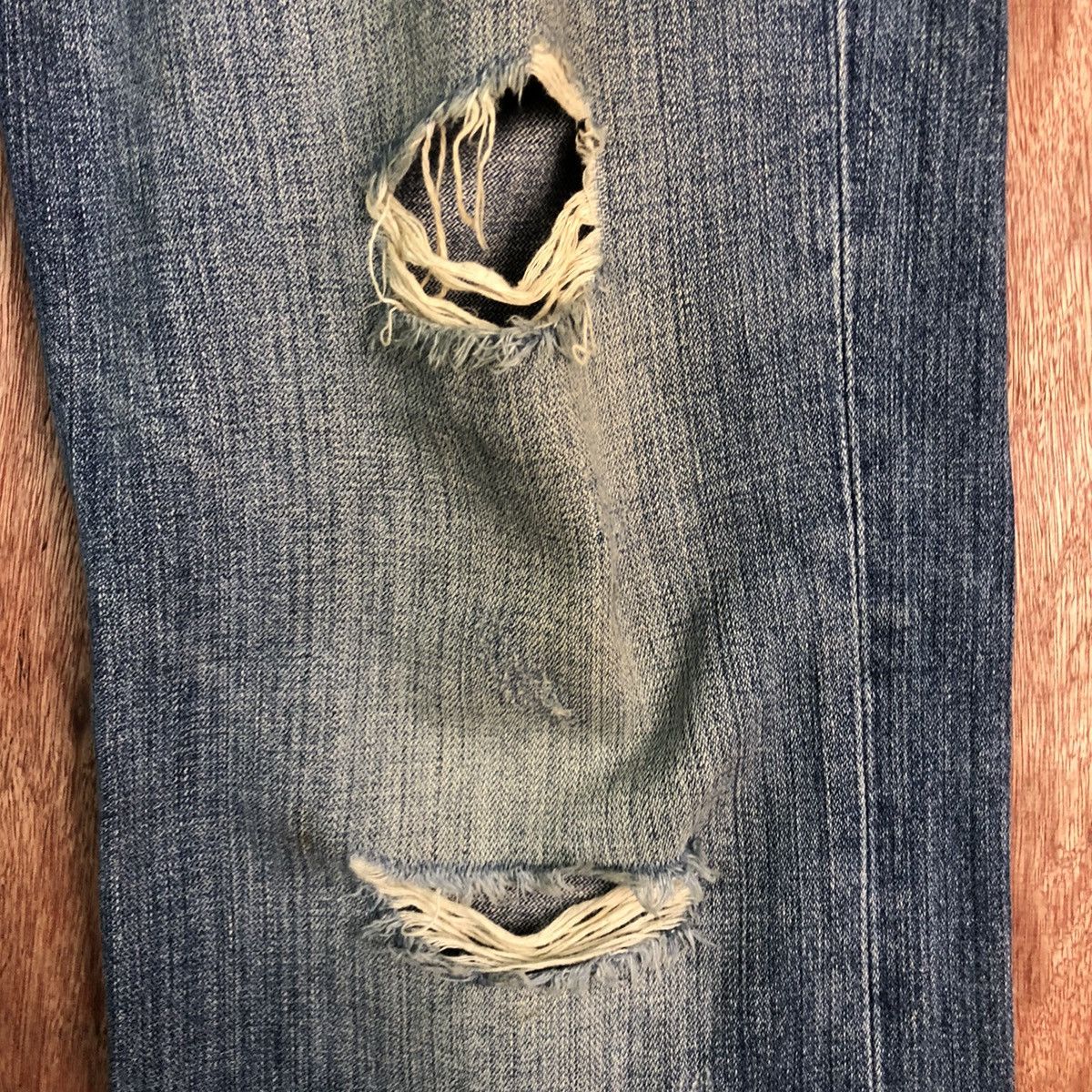 Armani Exchange DL Armani Exchange Distressed Blue Denim Pants #c277 Size US 34 / EU 50 - 5 Thumbnail
