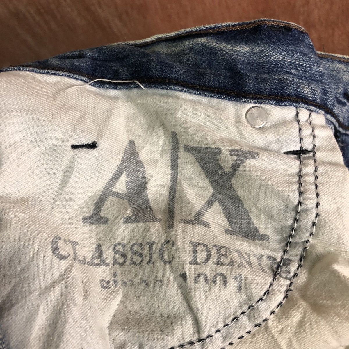 Armani Exchange DL Armani Exchange Distressed Blue Denim Pants #c277 Size US 34 / EU 50 - 16 Thumbnail