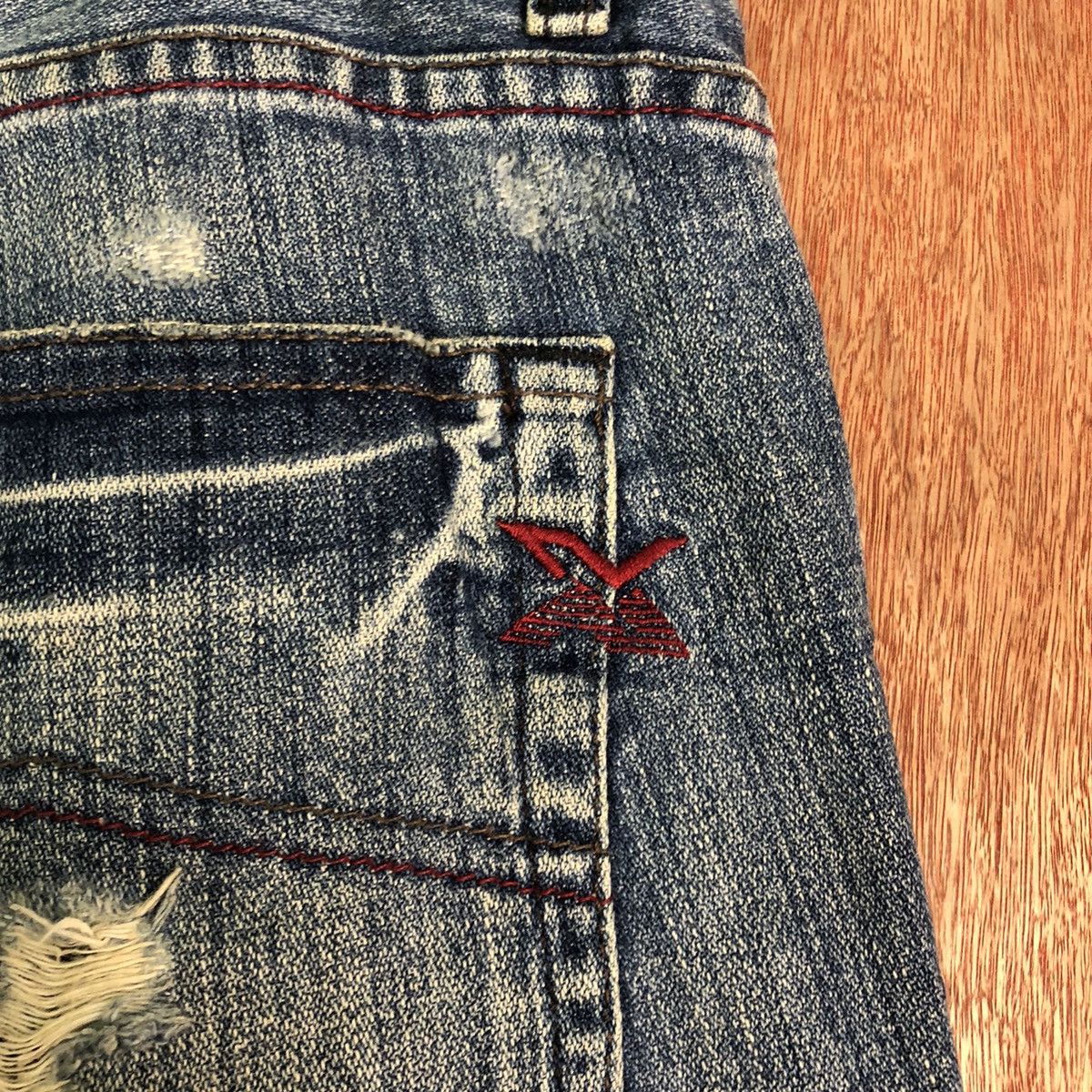 Armani Exchange DL Armani Exchange Distressed Blue Denim Pants #c277 Size US 34 / EU 50 - 13 Thumbnail