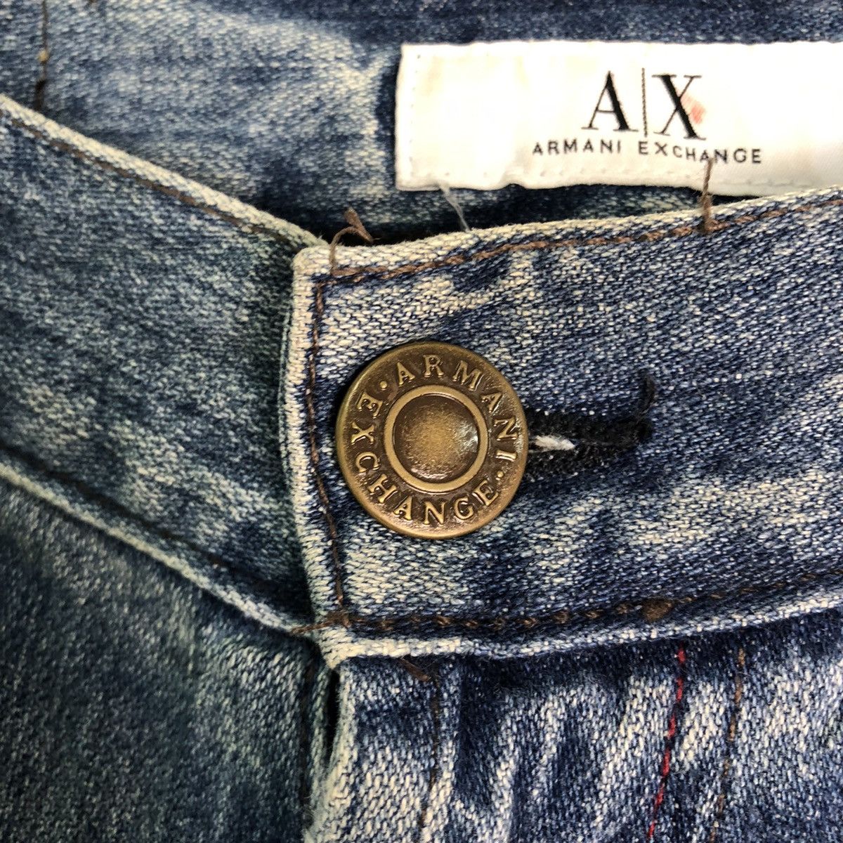 Armani Exchange DL Armani Exchange Distressed Blue Denim Pants #c277 Size US 34 / EU 50 - 7 Thumbnail