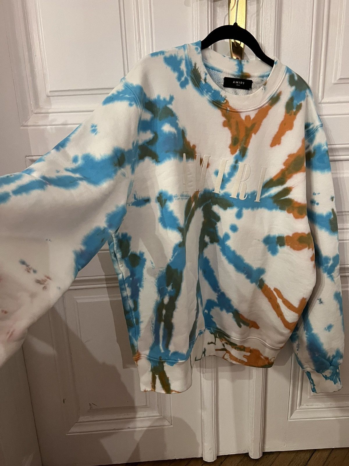 Amiri Multicolor Tie Dye Oversized Cotton Sweatshirt Size US S / EU 44-46 / 1 - 2 Thumbnail