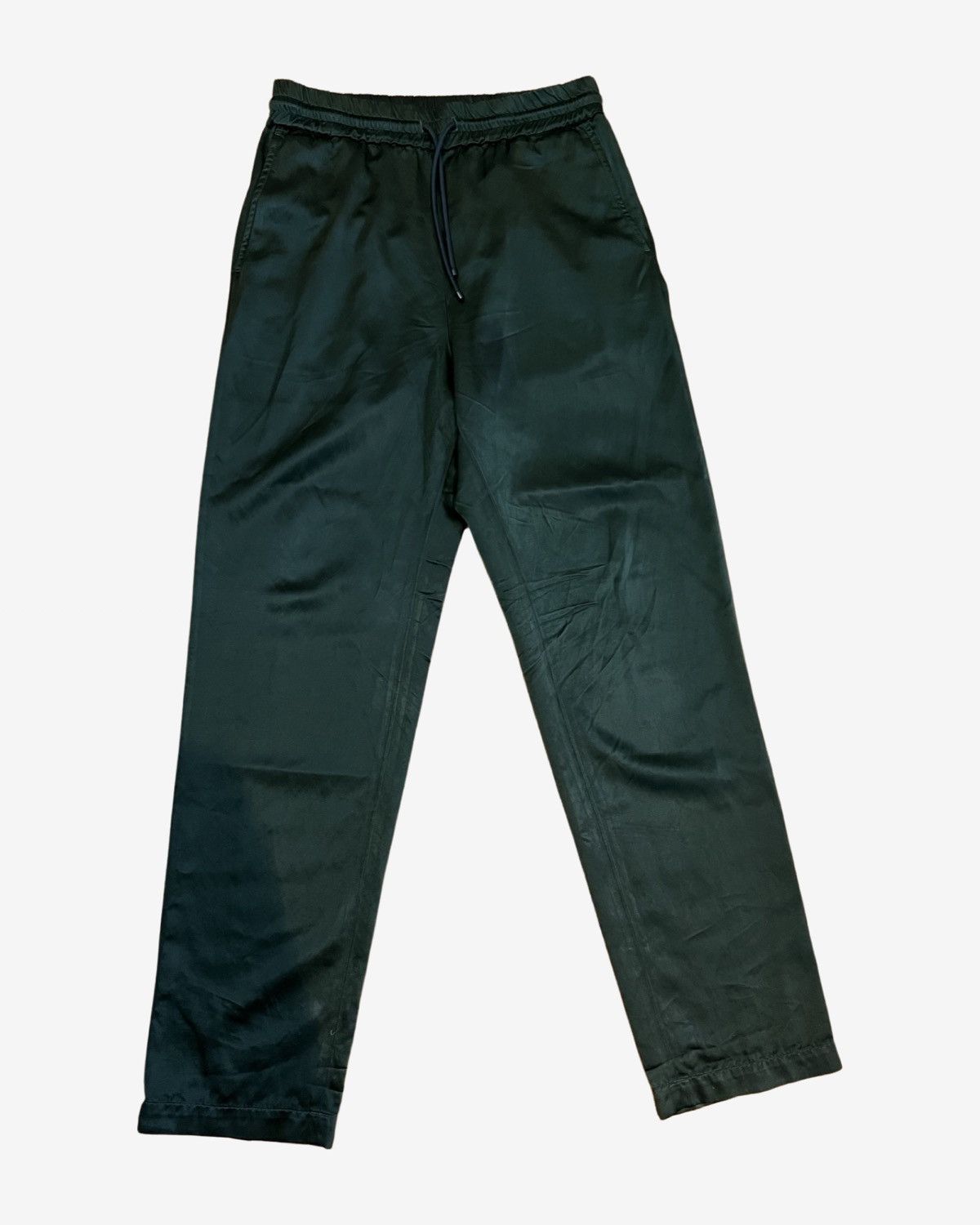 image of Aw22 Dries Van Noten Silk Lounge Pants in Green, Men's (Size 32)