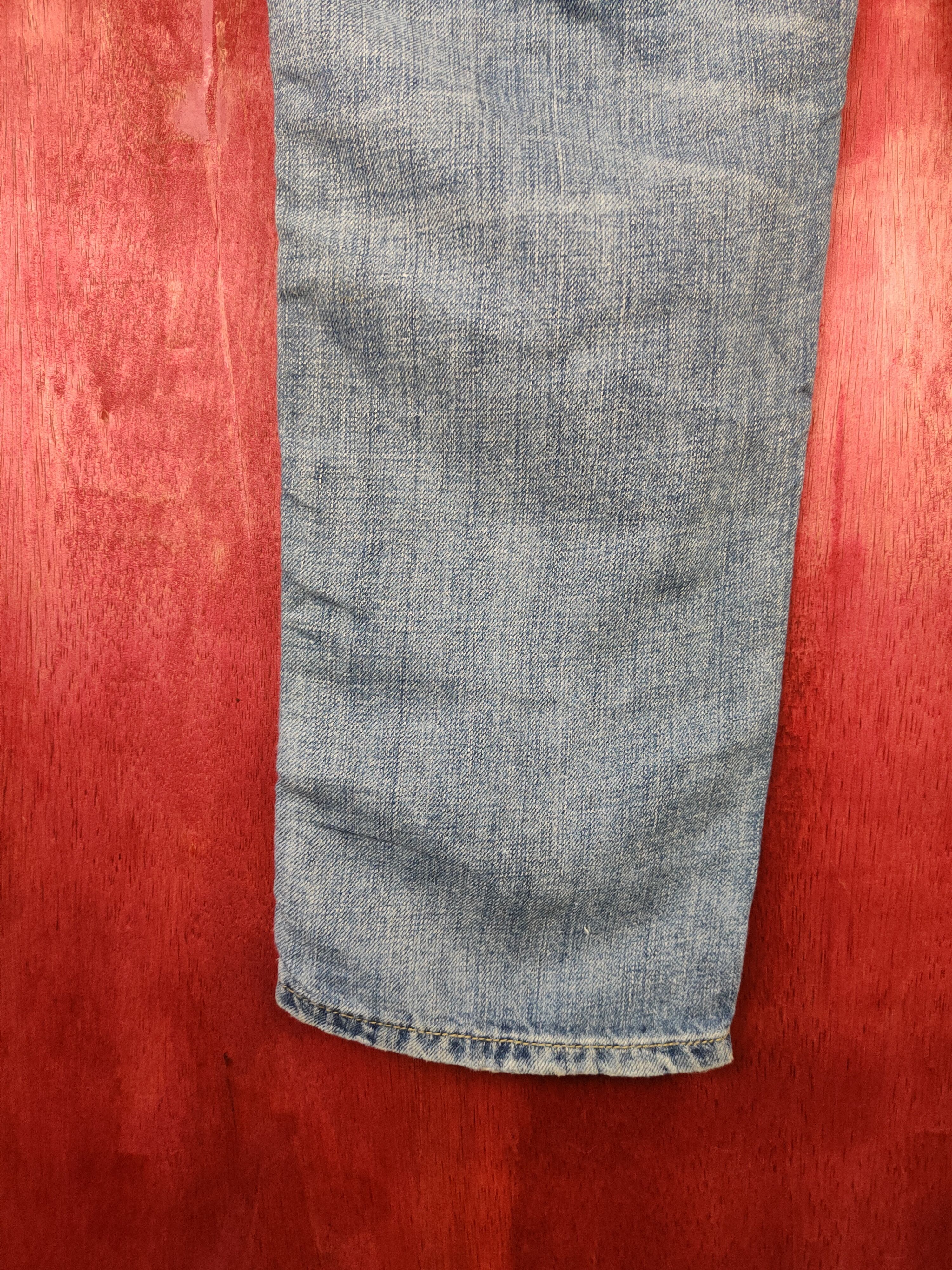 Japanese Brand DL Hilfiger Blue Ripped Distressed Soft Denim #5954 Size 28" / US 6 / IT 42 - 8 Thumbnail