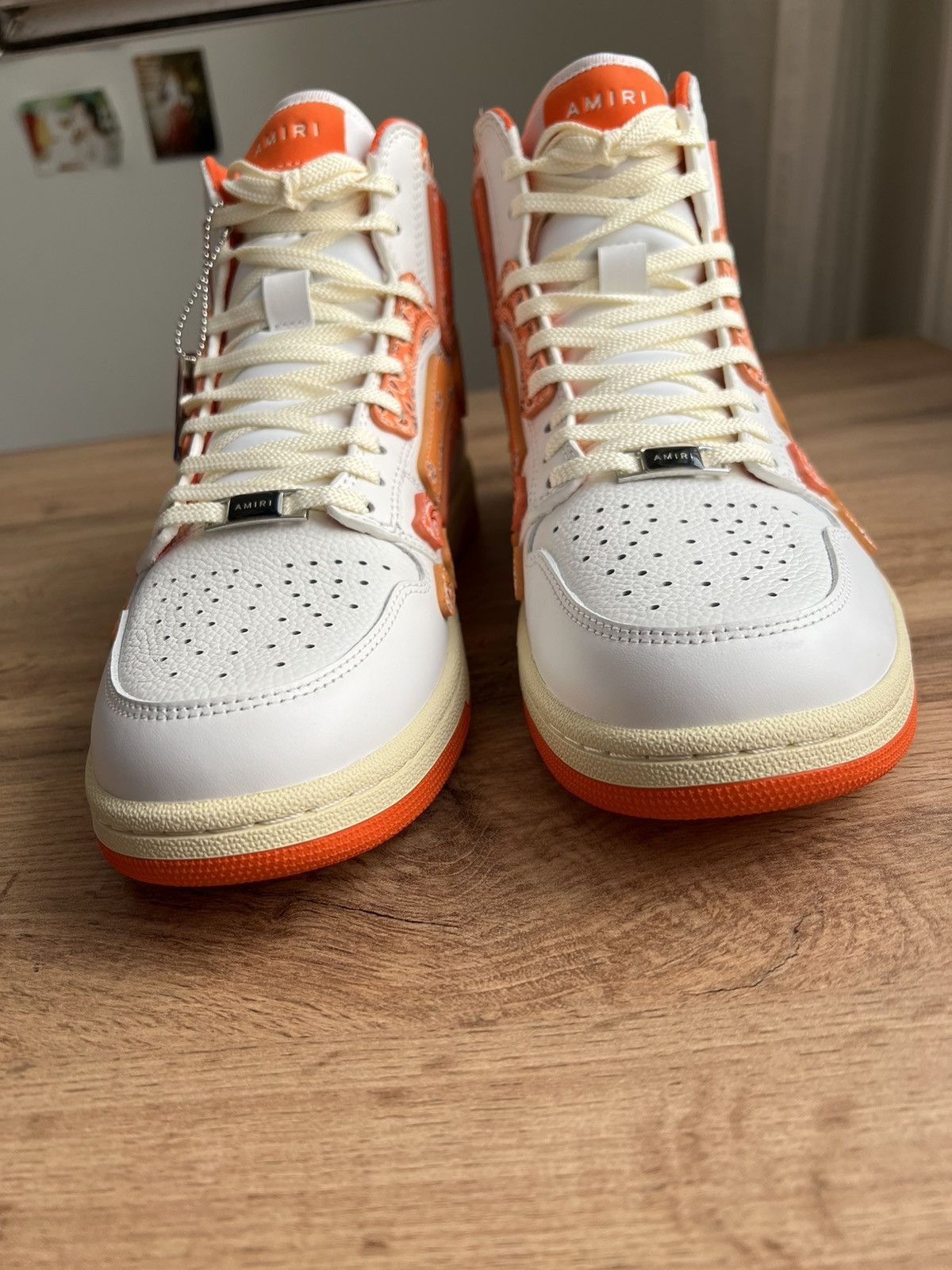 Amiri SKEL-TOP BANDANA-PRINT CANVAS AND LEATHER HIGH-TOP SNEAKERS Size US 11 / EU 44 - 3 Thumbnail