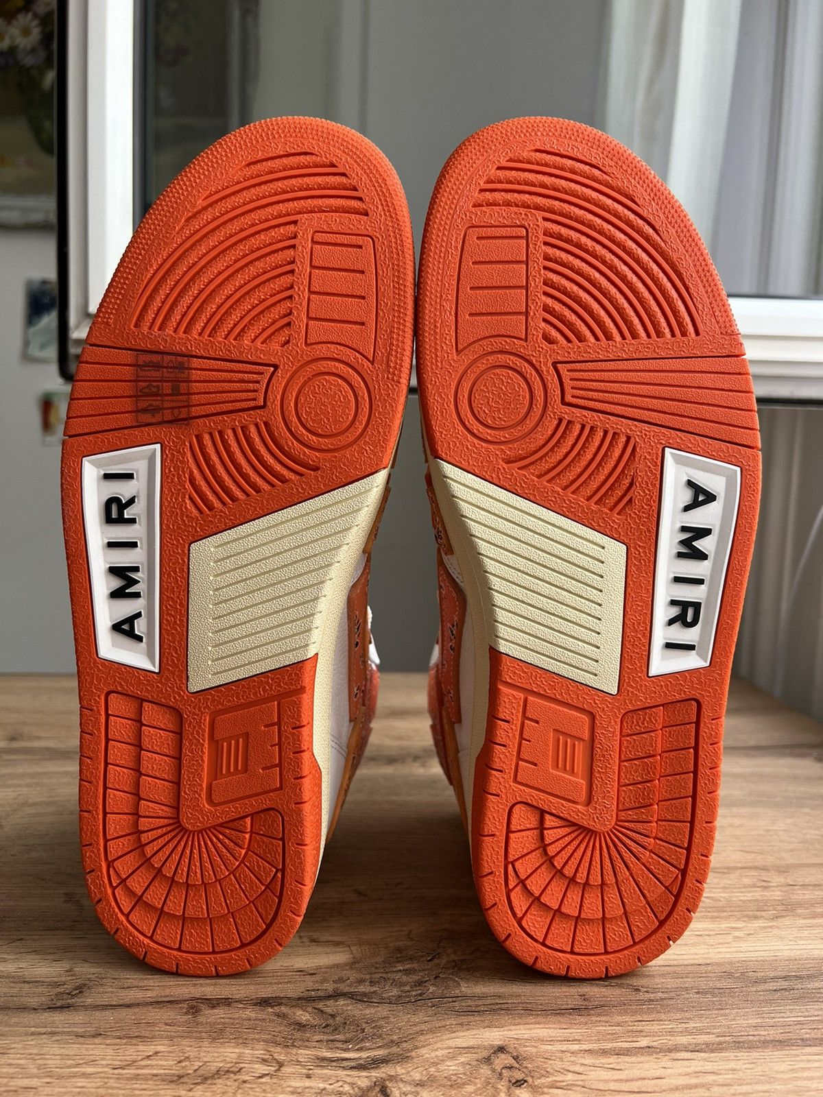 Amiri SKEL-TOP BANDANA-PRINT CANVAS AND LEATHER HIGH-TOP SNEAKERS Size US 11 / EU 44 - 8 Thumbnail