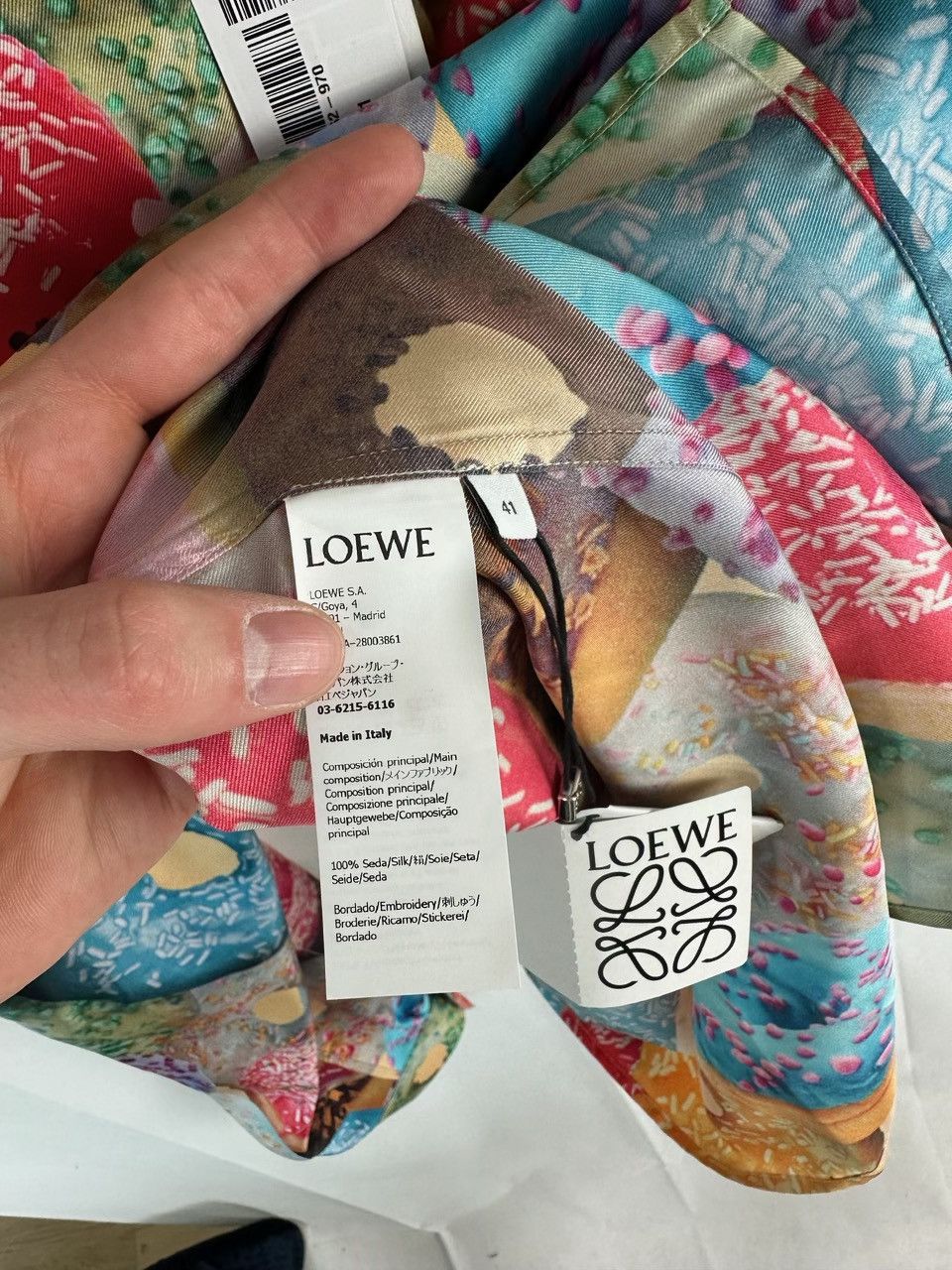 Loewe LOEWE SILK Doughnut 🍩 Shirt sz 41 Size US L / EU 52-54 / 3 - 4 Thumbnail