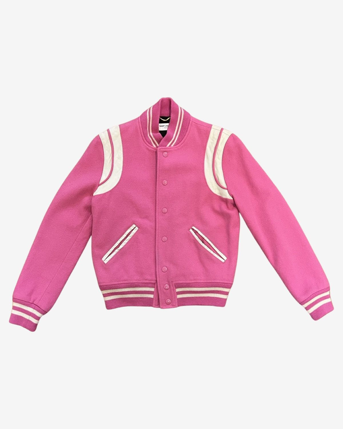 image of Saint Laurent Paris Slp Teddy Jacket Pink Hedi Slimane, Women's (Size XS)