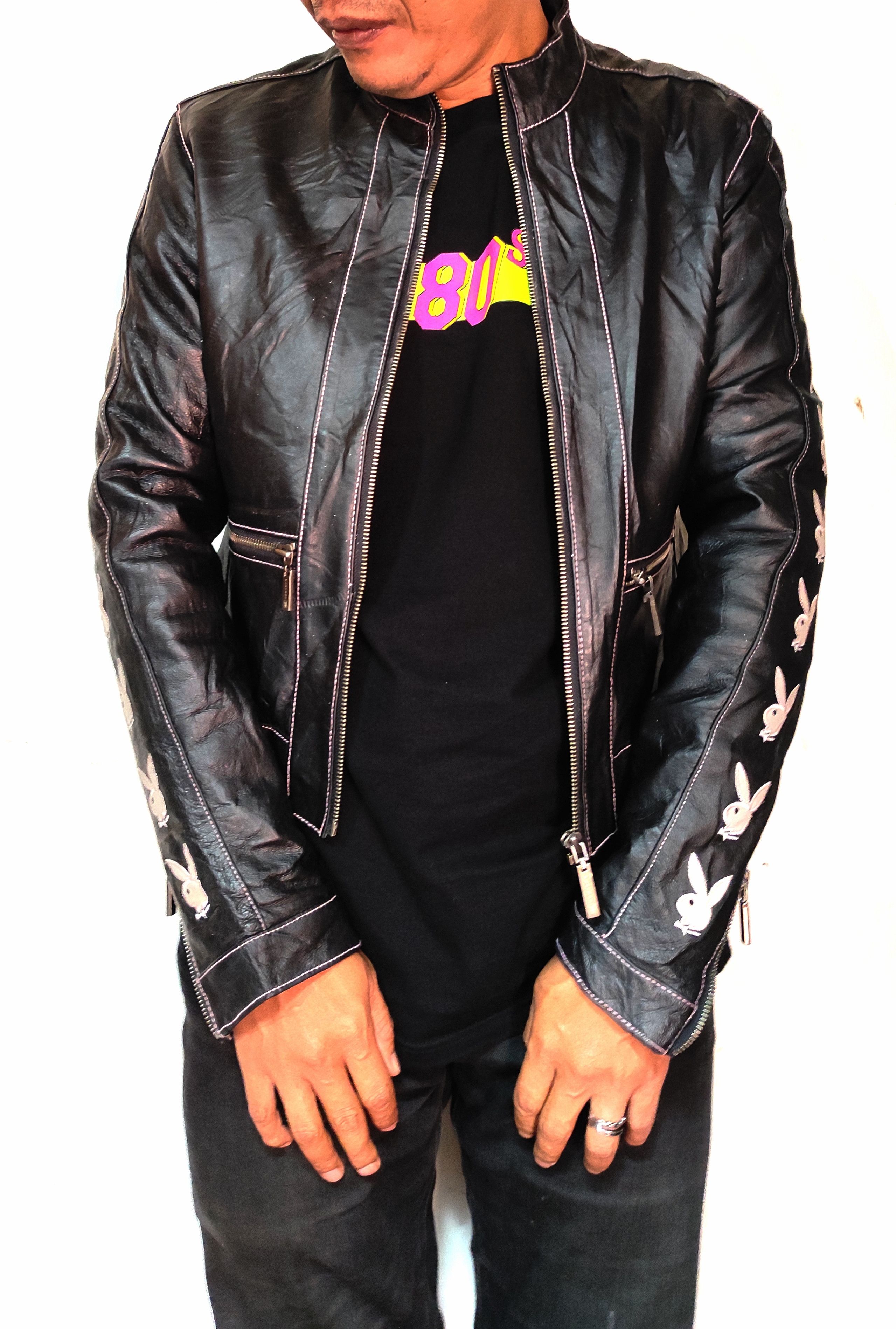Playboy Beautiful Playboy Leather Jacket Embriodered Logo Size S / US 4 / IT 40 - 9 Thumbnail
