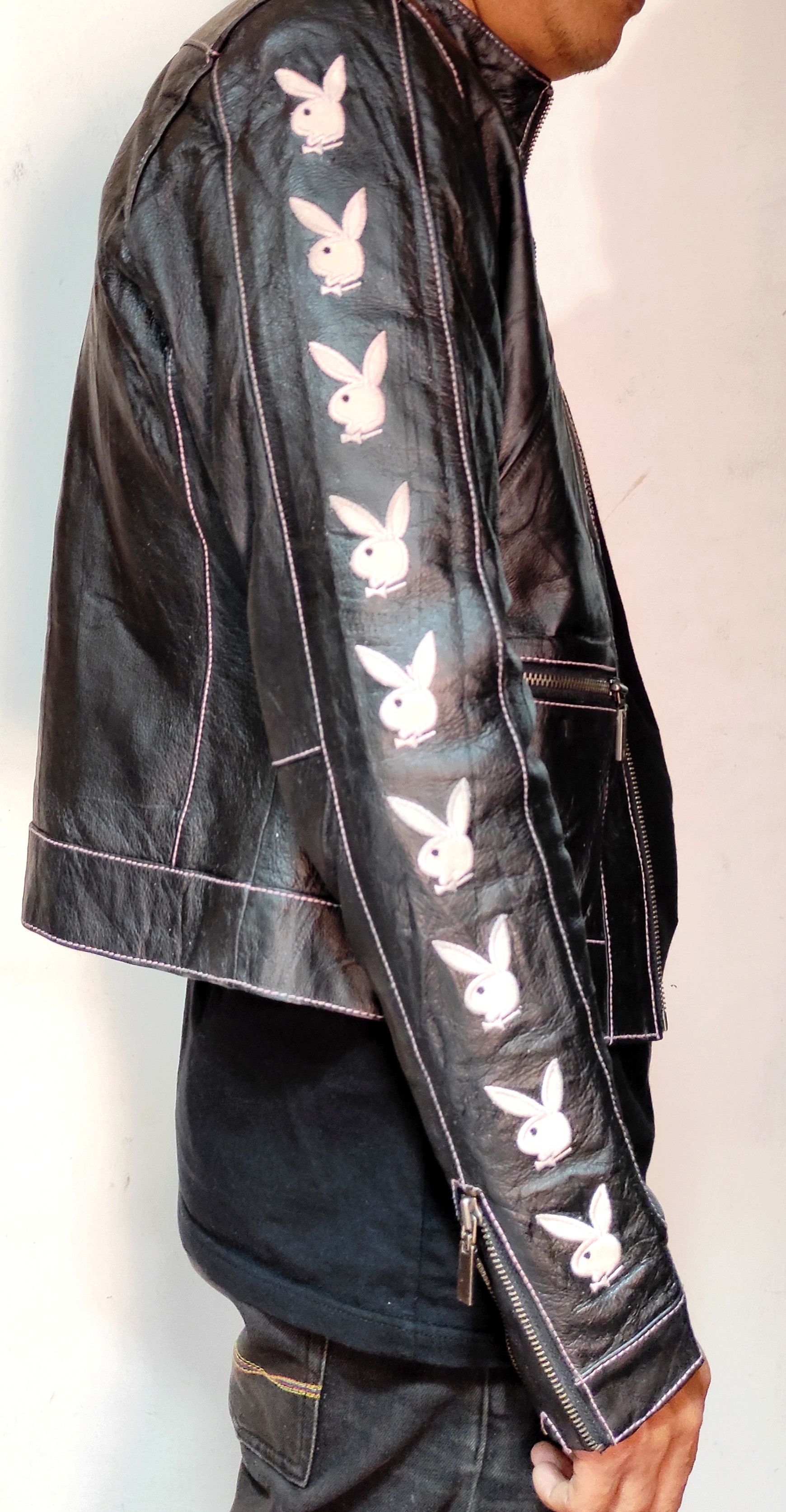 Playboy Beautiful Playboy Leather Jacket Embriodered Logo Size S / US 4 / IT 40 - 10 Thumbnail