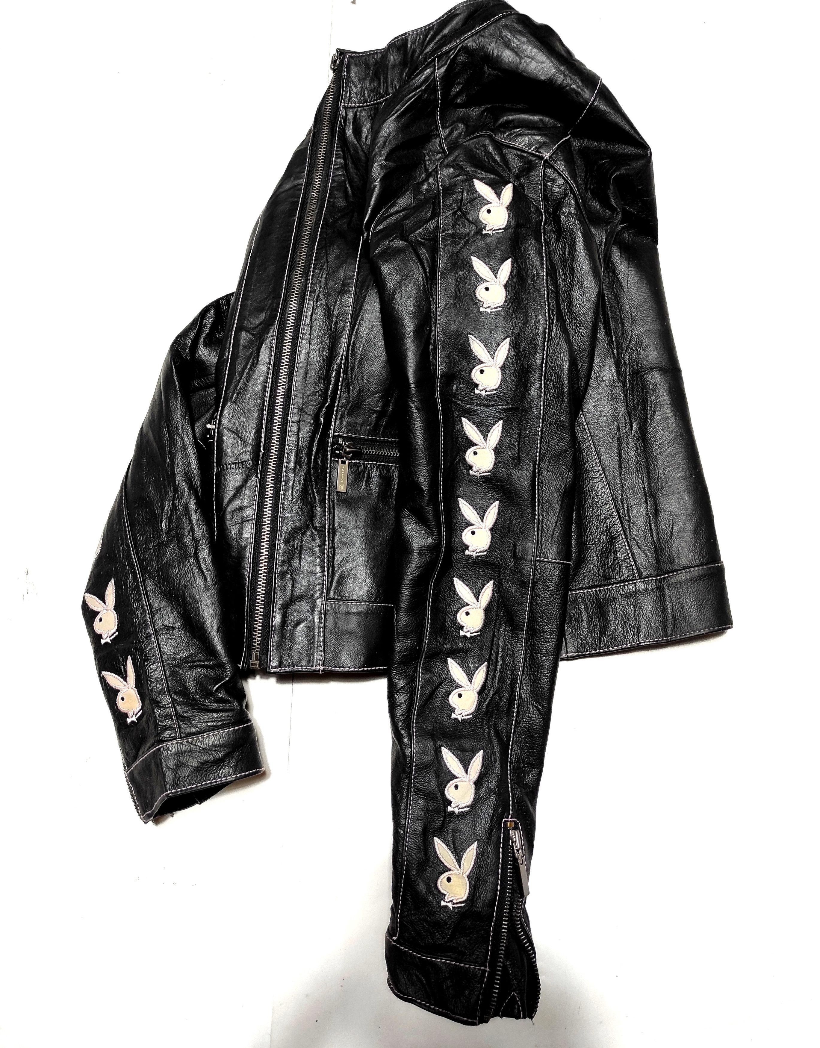 Playboy Beautiful Playboy Leather Jacket Embriodered Logo Size S / US 4 / IT 40 - 4 Thumbnail